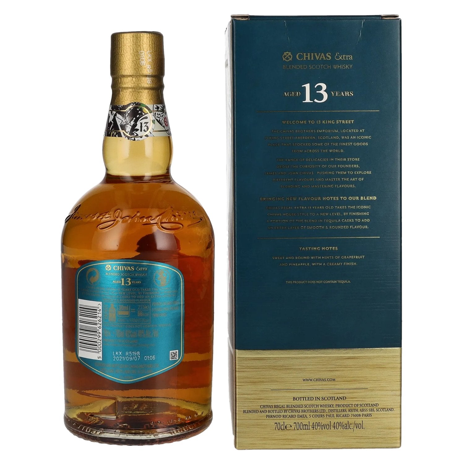 Chivas Regal EXTRA 13 Years Old TEQUILA CASK Finish 40% Vol. 0,7l in Geschenkbox