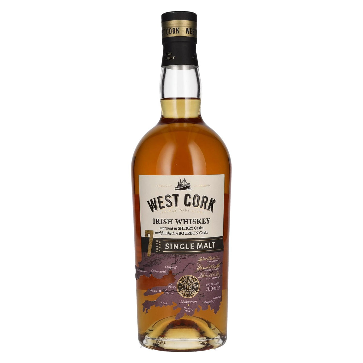 West Cork 7 Years Old Single Malt Irish Whiskey 46% Vol. 0.7l