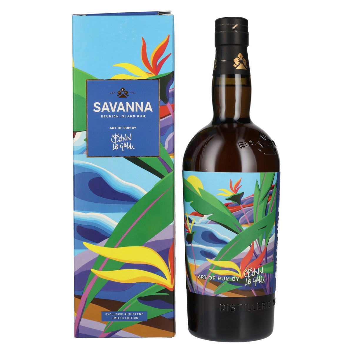 Savanna Art Of Rum YANN LE GALL Traditional Reunion Island Rum 54% Vol. 0.7l in gift box