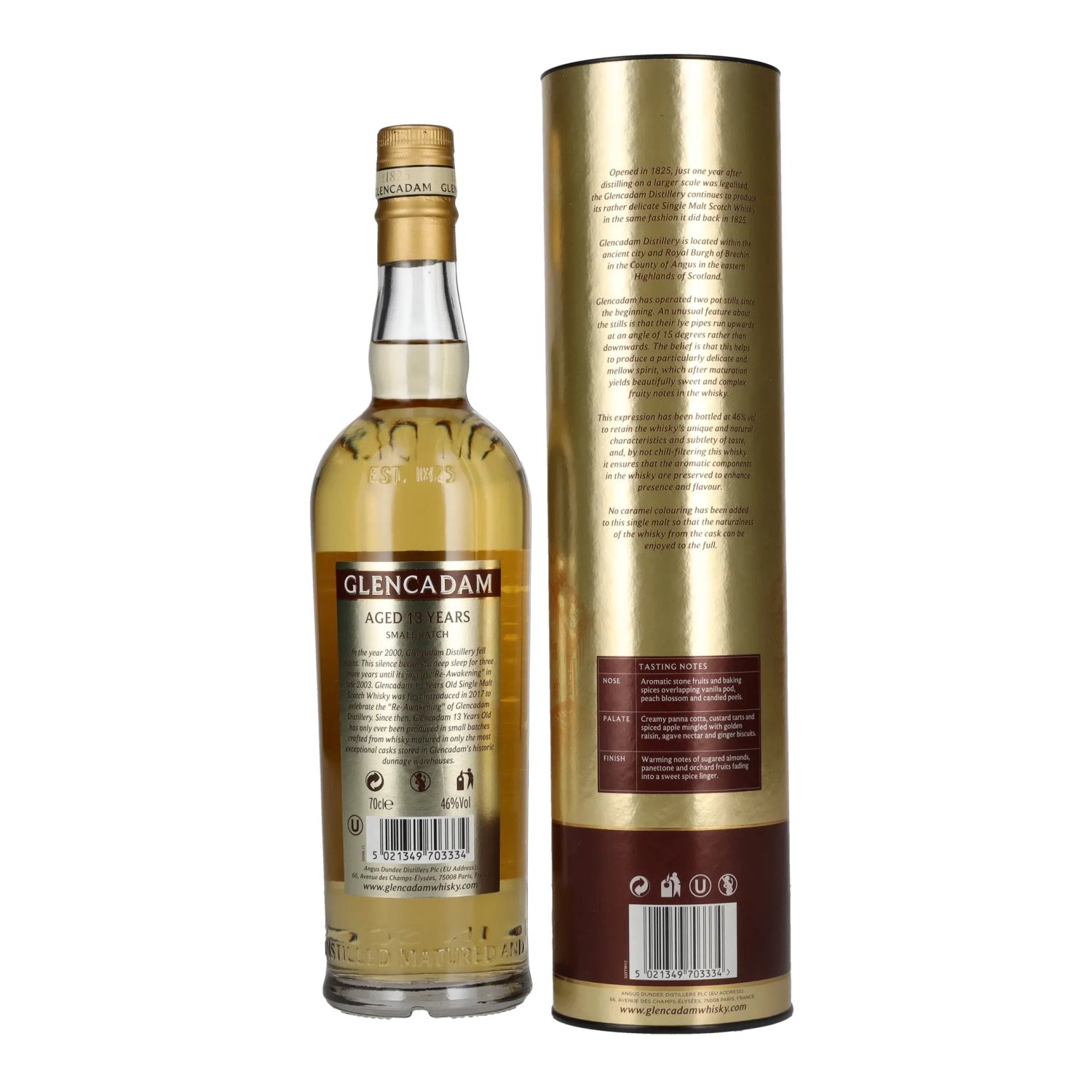 Glencadam 13 Years Old SMALL BATCH Highland Single Malt Scotch 46% Vol. 0.7l in gift box