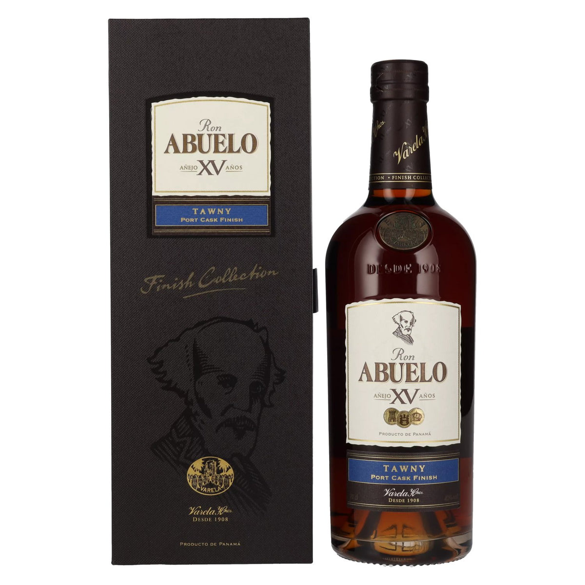 Ron Abuelo Añejo XV Años TAWNY Port Cask Finish 40% Vol. 0.7L in Gift Box