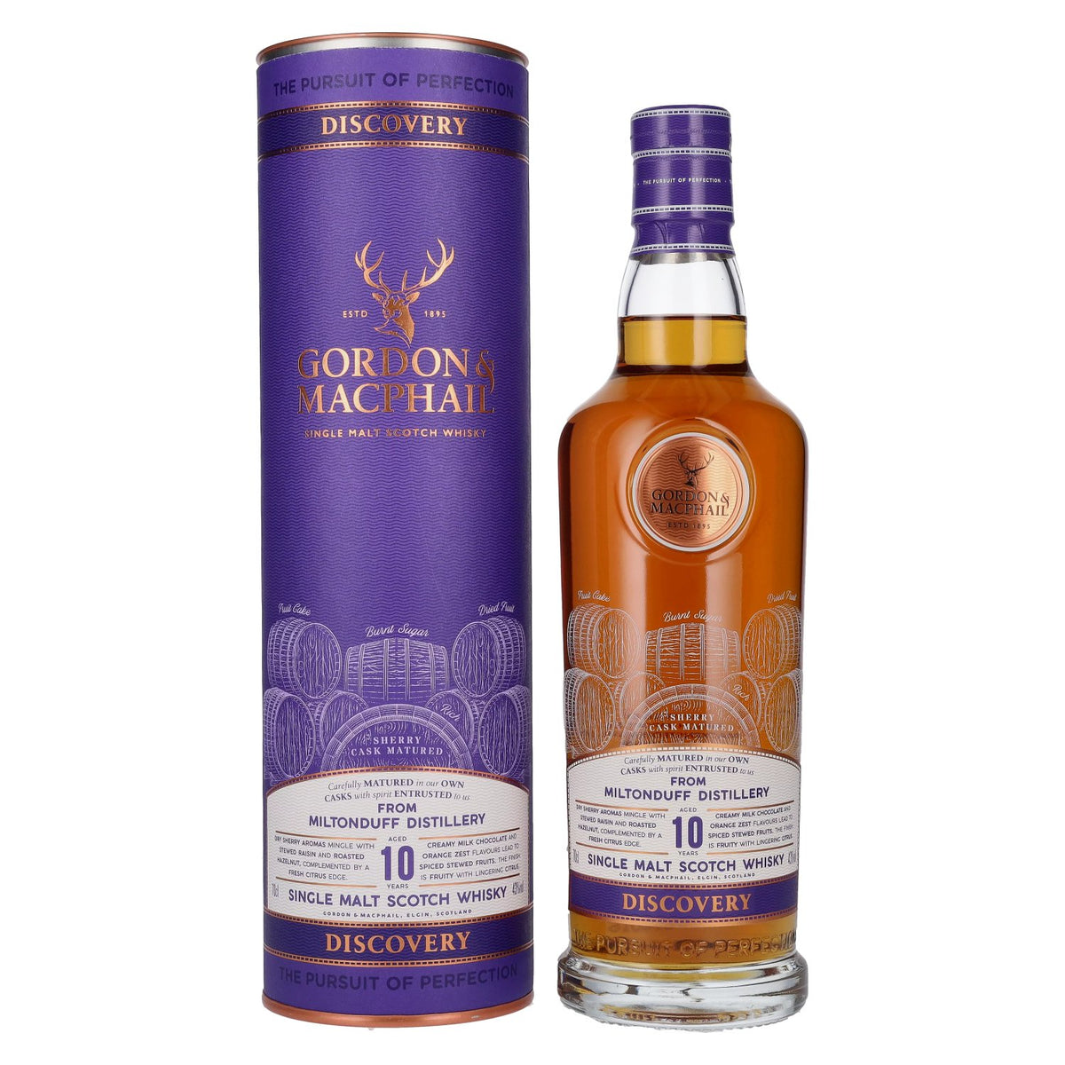 Gordon & MacPhail MILTONDUFF 10 Years Old Discovery 43% Vol. 0.7l in Gift Box