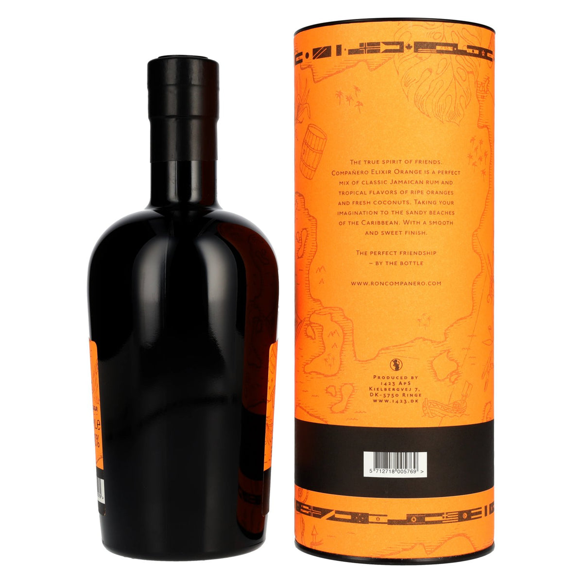 Compañero JAMAICA Elixir Orange Rum Liqueur 40% ABV, 0.7 litres, in a gift box