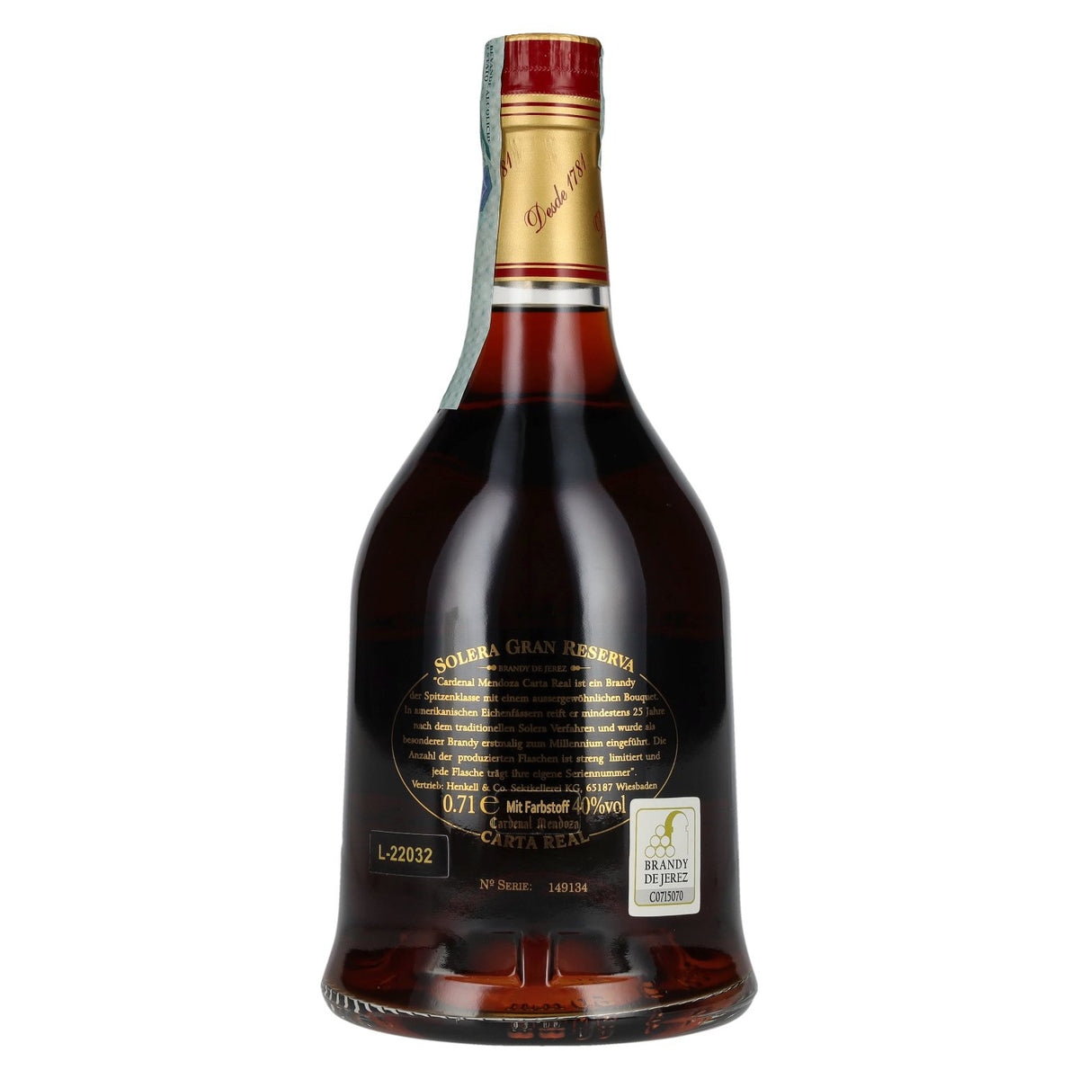 Cardenal Mendoza Carta Real Brandy de Jerez 40% vol. 0.7 l