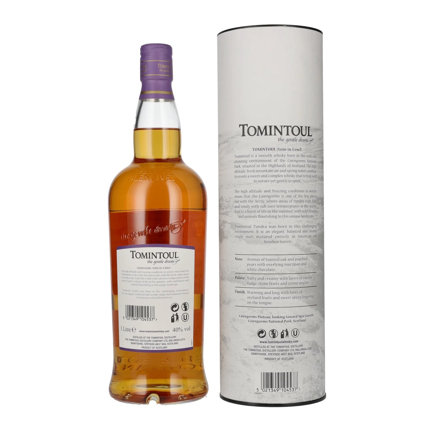 Tomintoul TUNDRA Bourbon Cask Speyside Single Malt Scotch Whisky 40% Vol. 1l in Gift Box