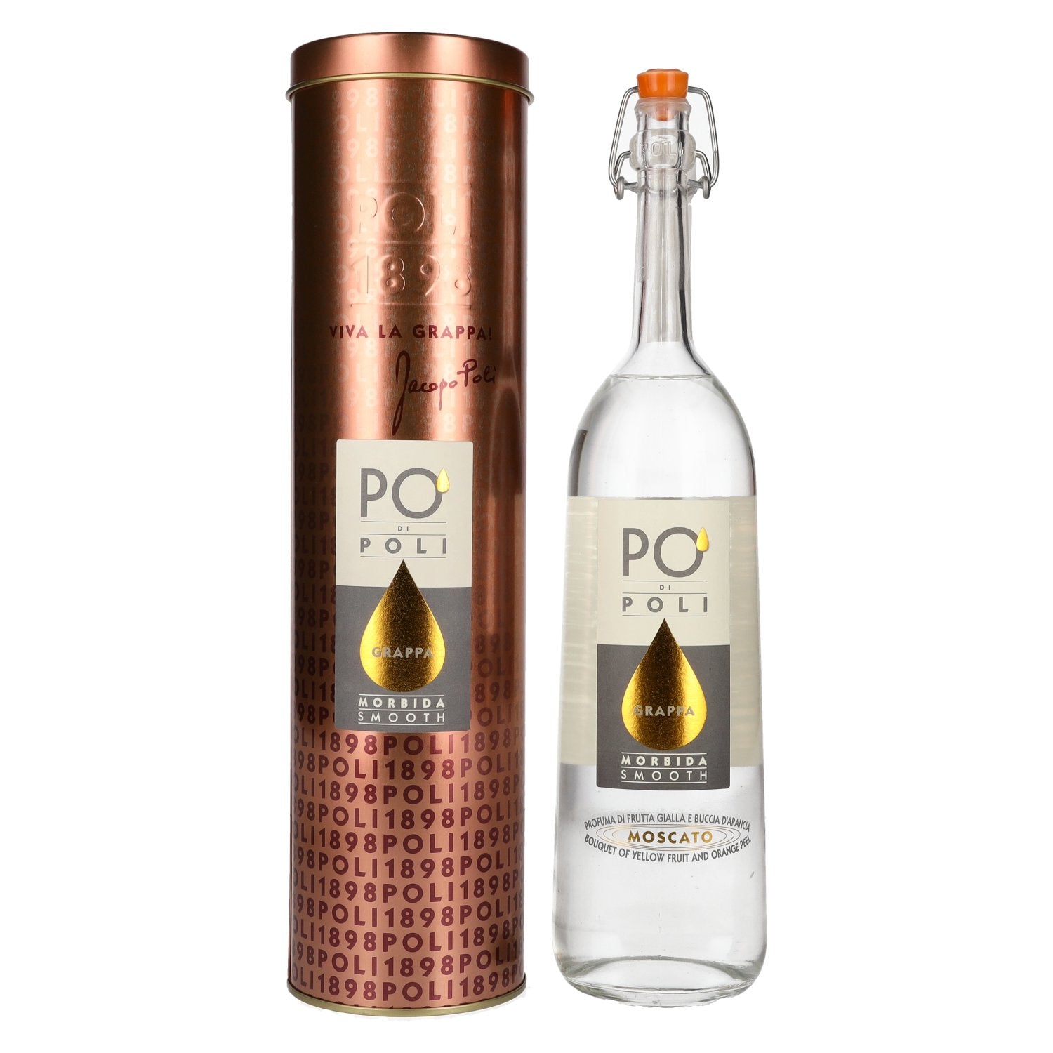 Poli Grappa Po di Poli Smooth 40% Vol. 0.7L in Tin Box