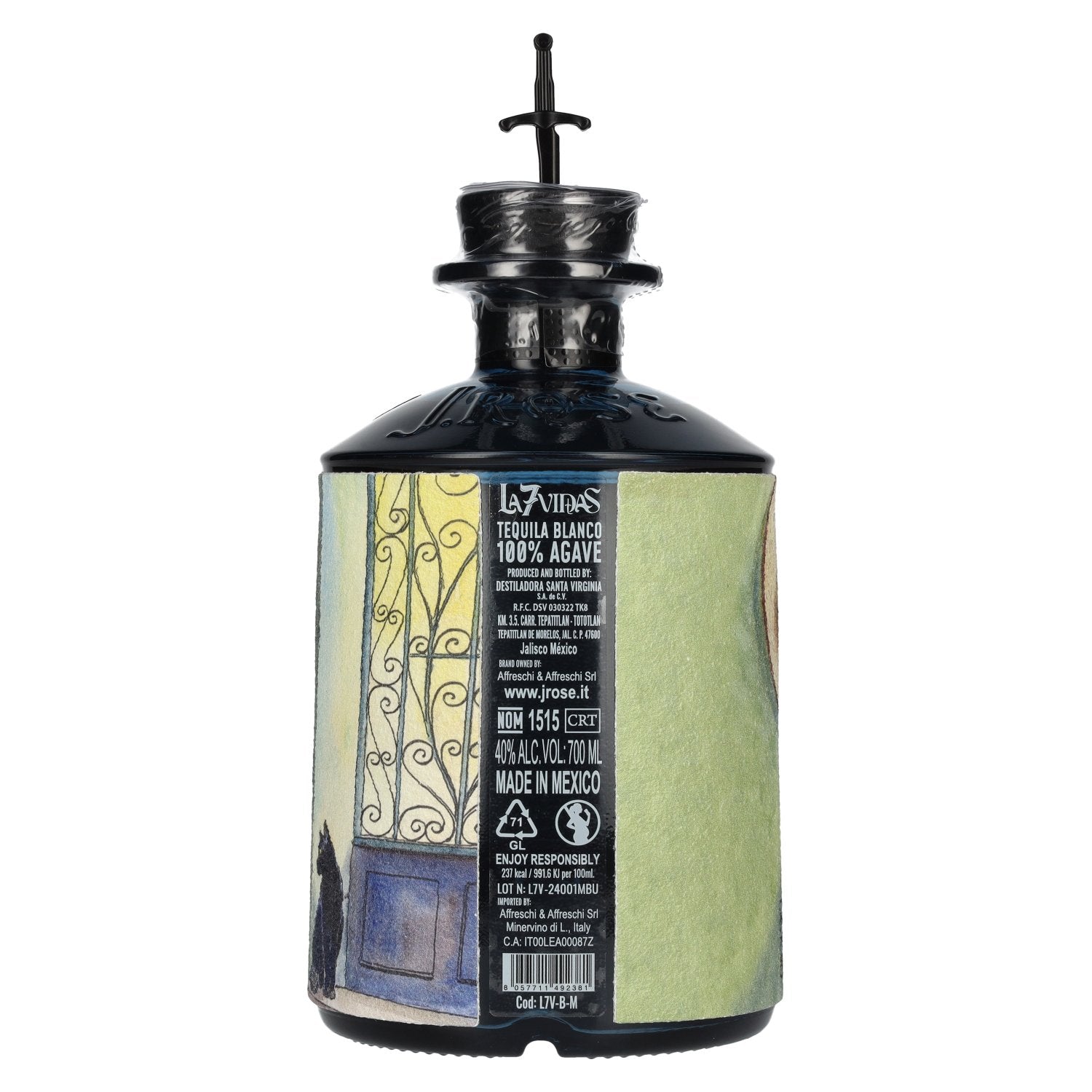 La7Vidas Tequila Blanco 100% Agave 40% Vol. 0.7l