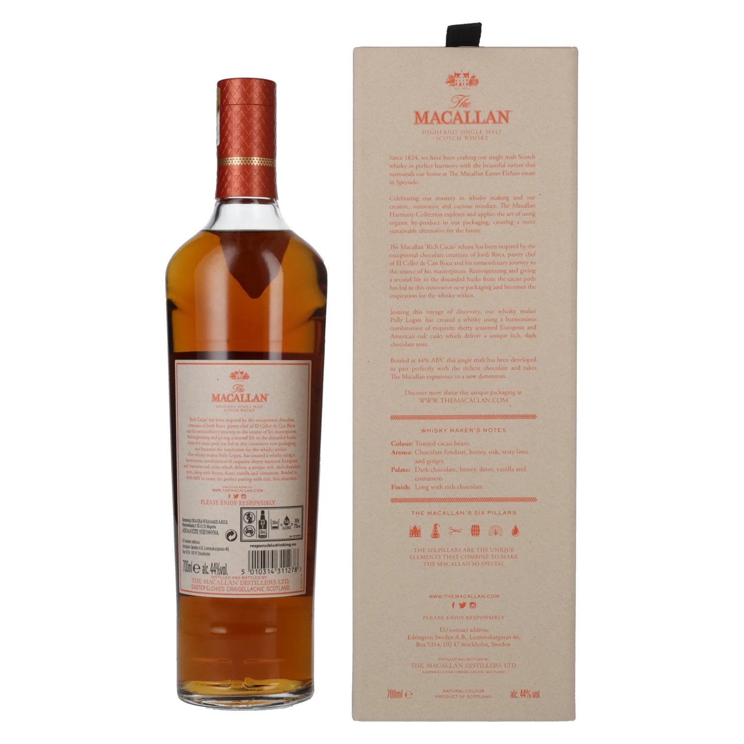 The Macallan The Harmony Collection RICH CACAO 44% Vol. 0,7l in Geschenkbox