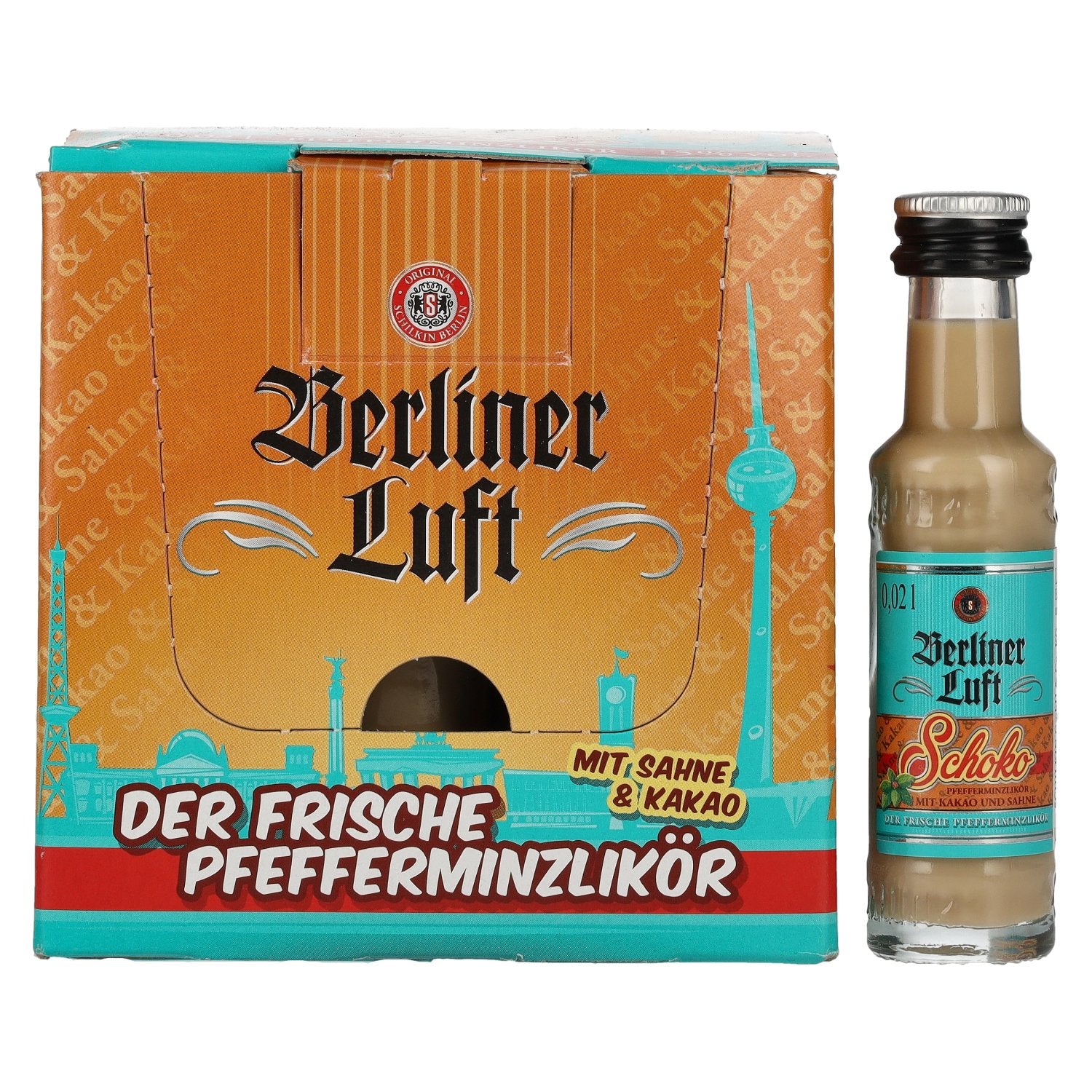 Berliner Luft SCHOKO The Fresh Peppermint Liqueur 15% Vol. 24x0.02l