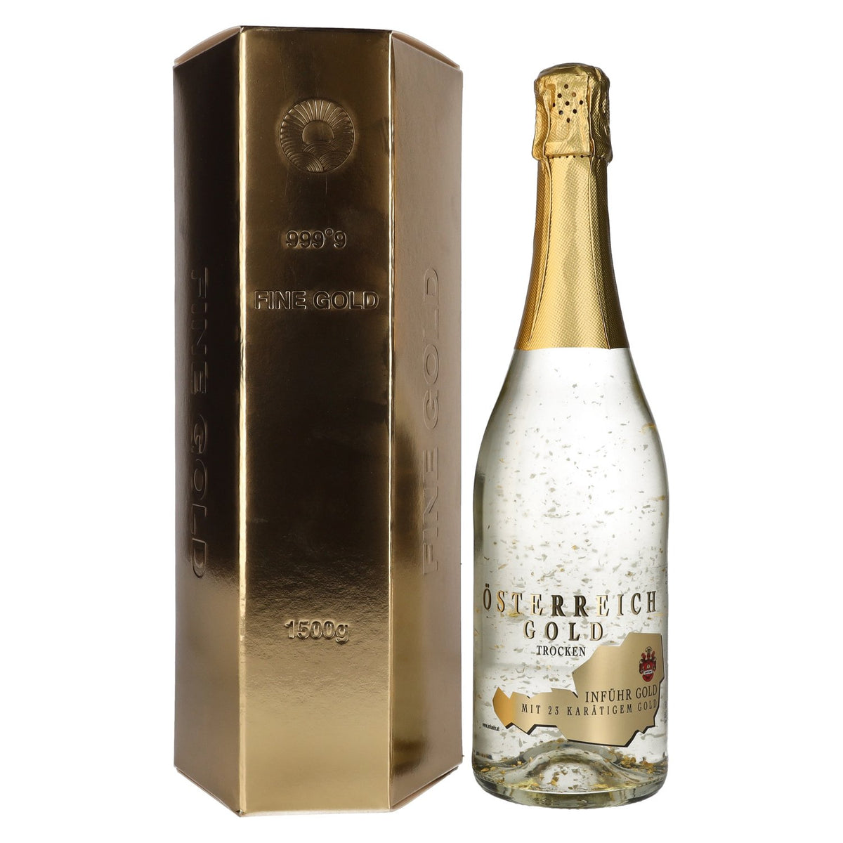 Austria Gold - with 23 Carat Gold Leaf 9.5% Vol. 0.75l in gift box
