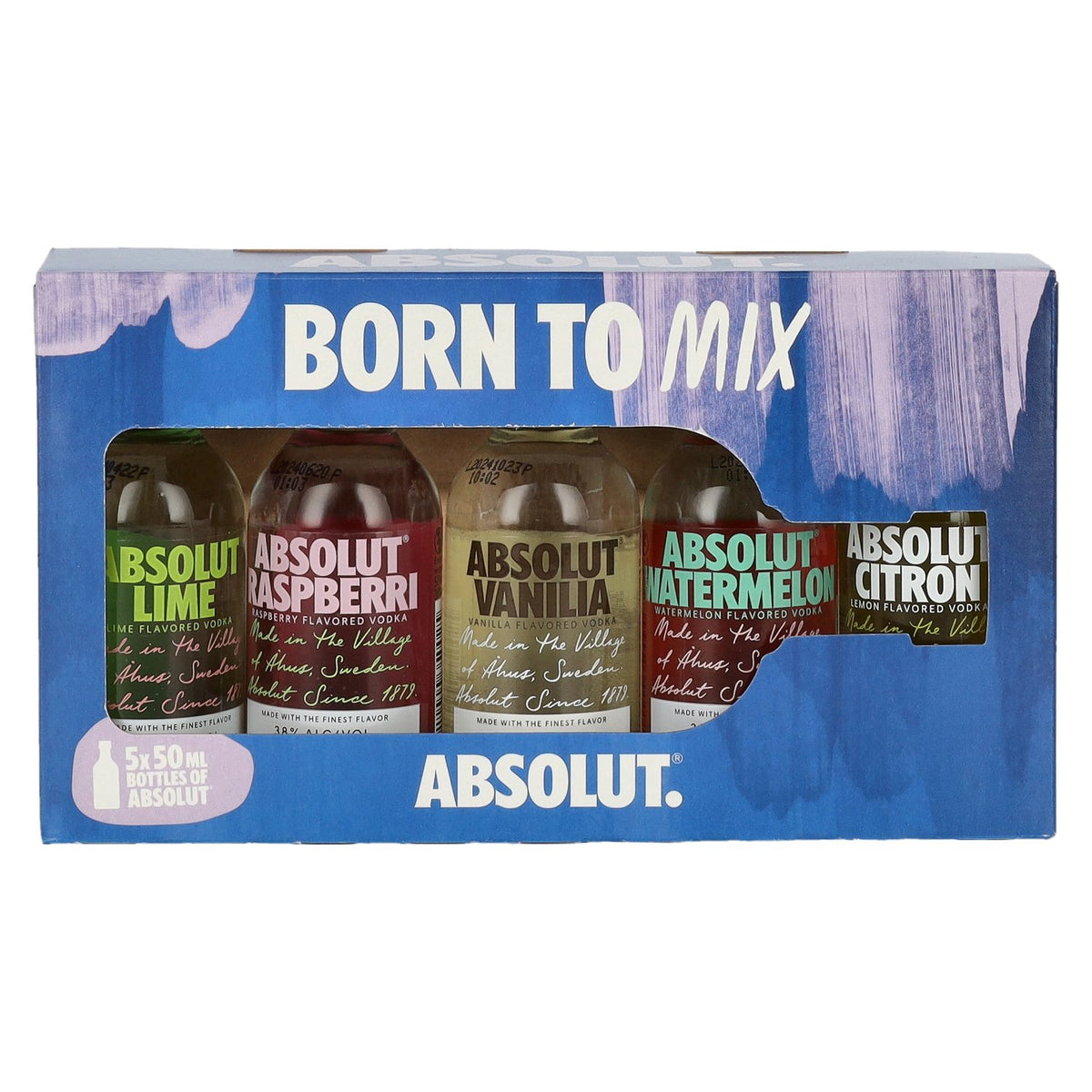 Absolut Vodka FLAVOURED FIVE Miniature Set 38.8% vol. 5 x 0.05 l