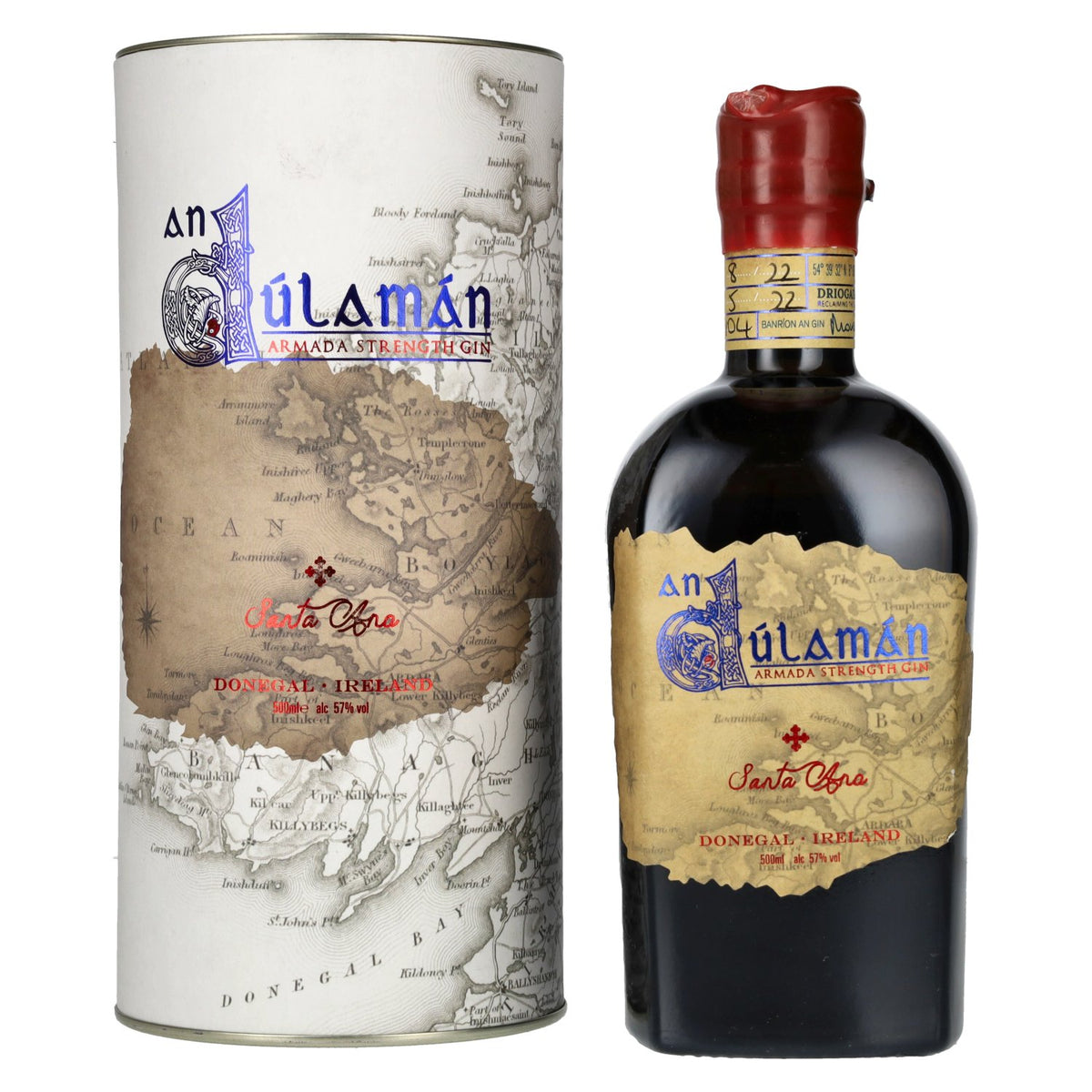 An Dúlamán SANTA ANA Armada Strength Gin 57% Vol. 0,5l in Geschenkbox