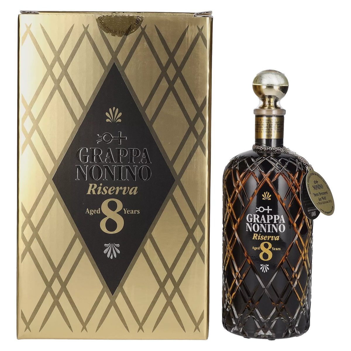Nonino Grappa Riserva 8 Years Old 43% Vol. 0,7l in Geschenkbox