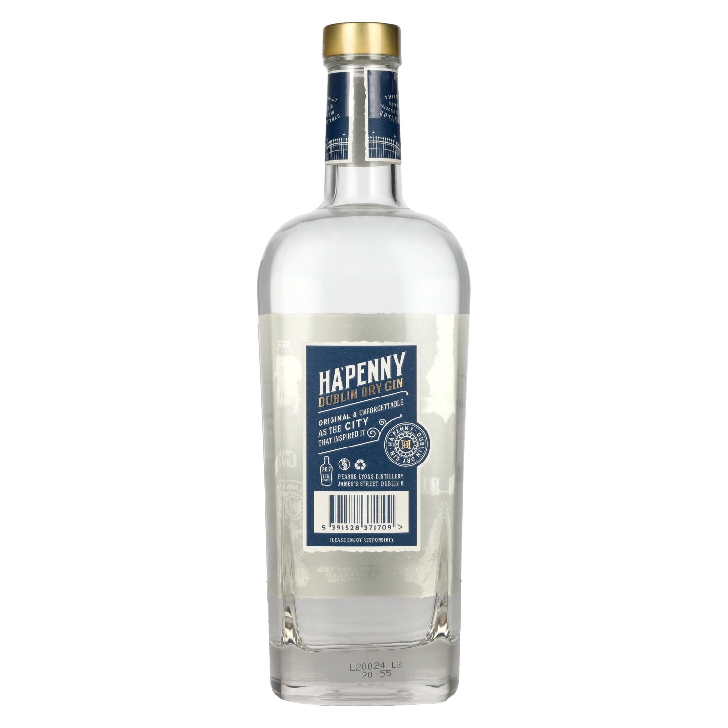 HA'PENNY Dublin Dry Gin 41% Vol. 0,7l