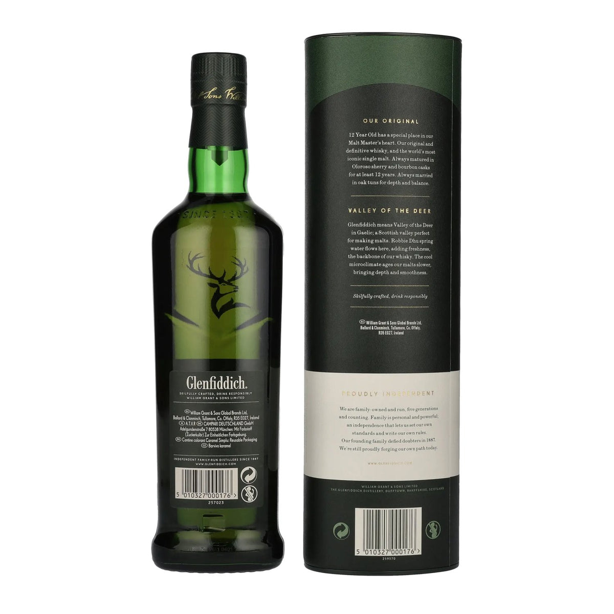 Glenfiddich OUR ORIGINAL TWELVE 12 Years Old Single Malt Scotch Whisky 40% Vol. 0.7l in Gift Box
