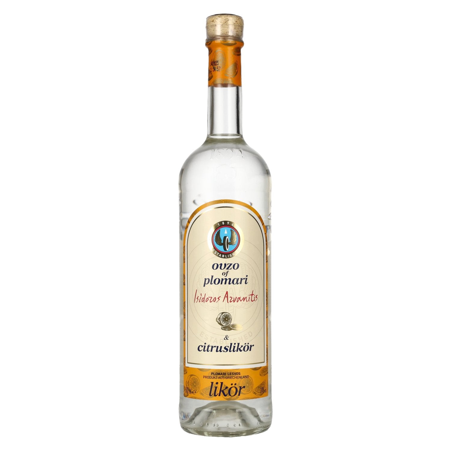 Ouzo Plomari Citrus Liqueur 34% Vol. 0.7l