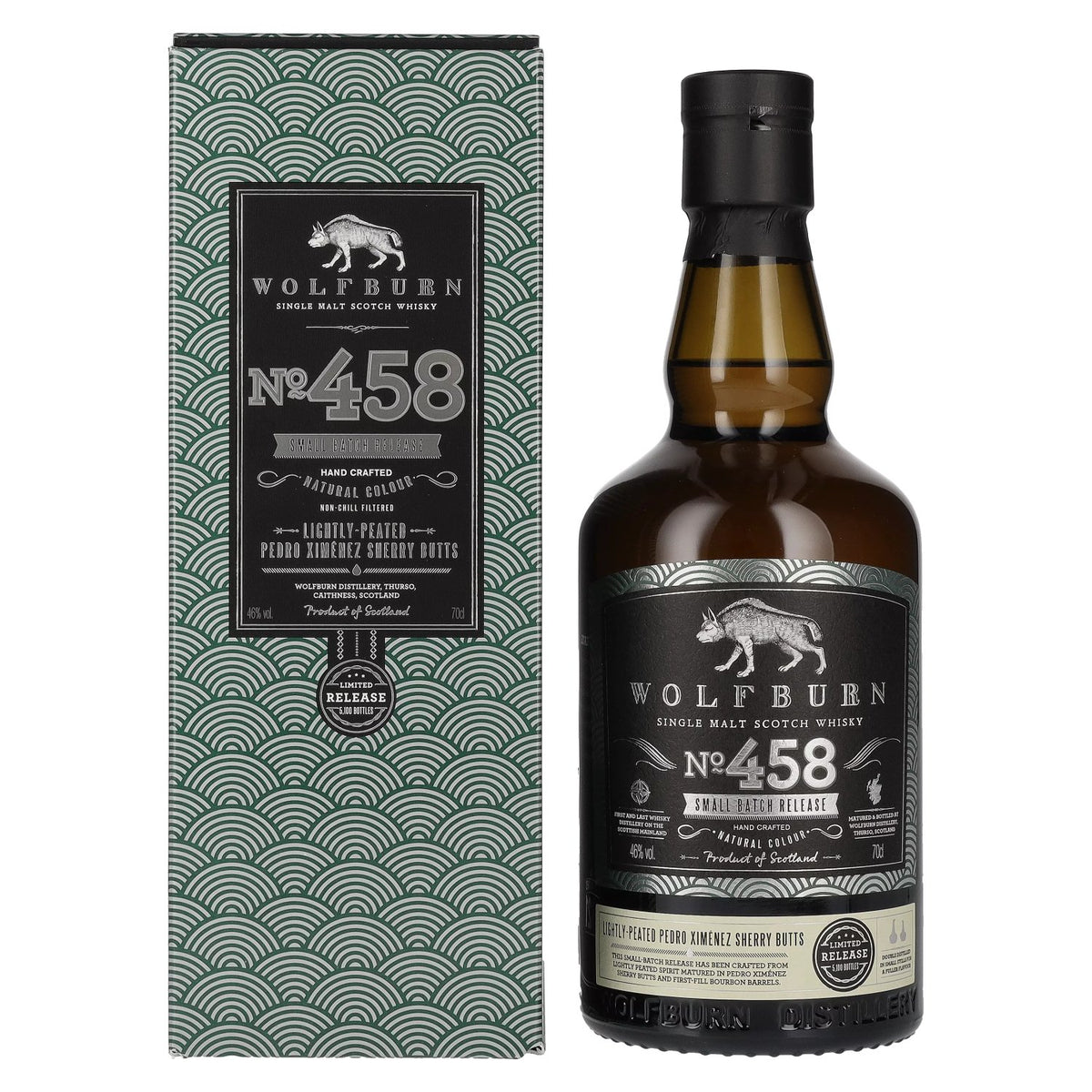 Wolfburn N°458 Single Malt Scotch Whisky Small Batch Release 46% Vol. 0,7l in Geschenkbox