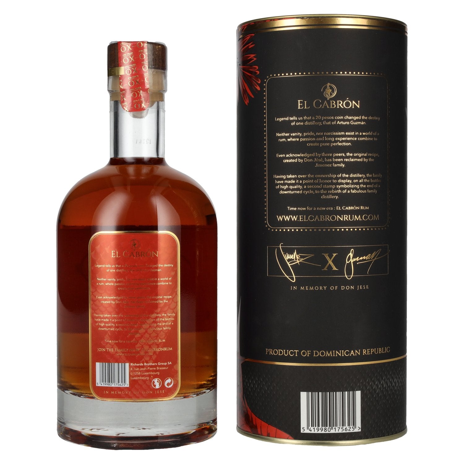 El Cabrón XO Extra Old Spiced Rum 43% Vol. 0,7l in Geschenkbox