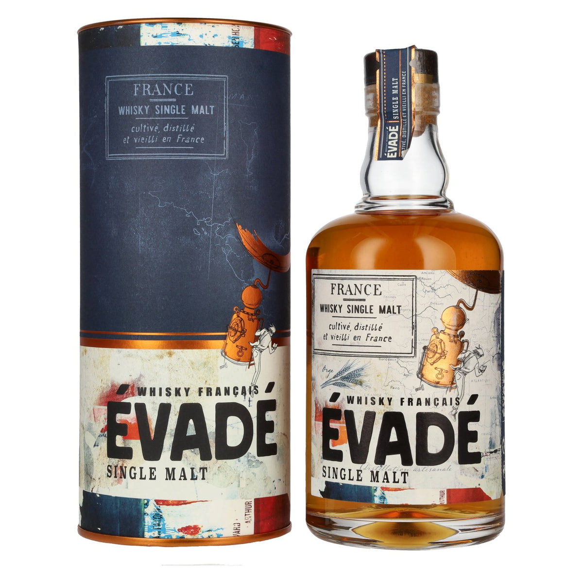 Évadé Single Malt French Whisky 40% Vol. 0.7L in Gift Box