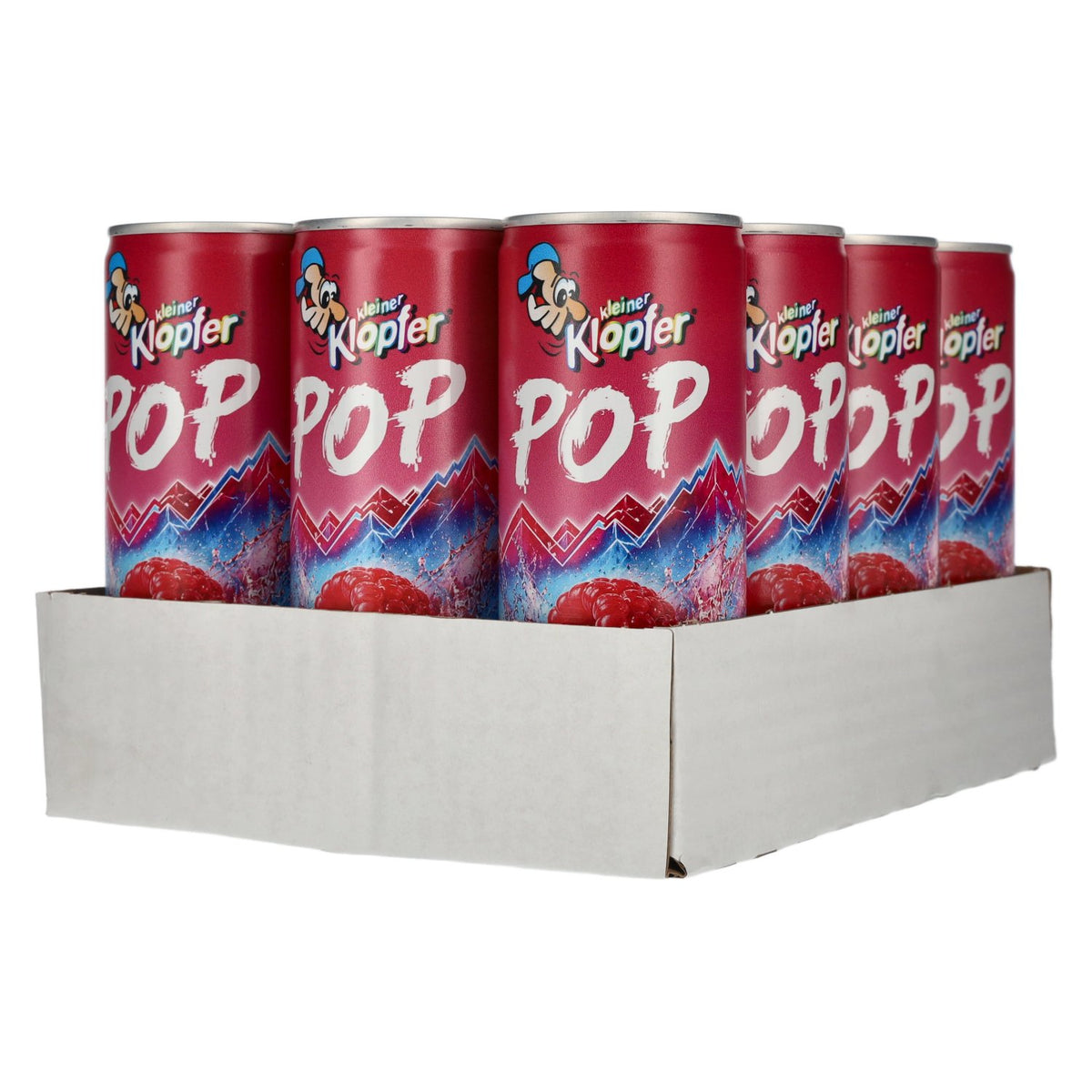 Kleiner Klopfer POP Skiwasser Vodka Himbeere 4% Vol. 12x0,25l Dosen Pfand