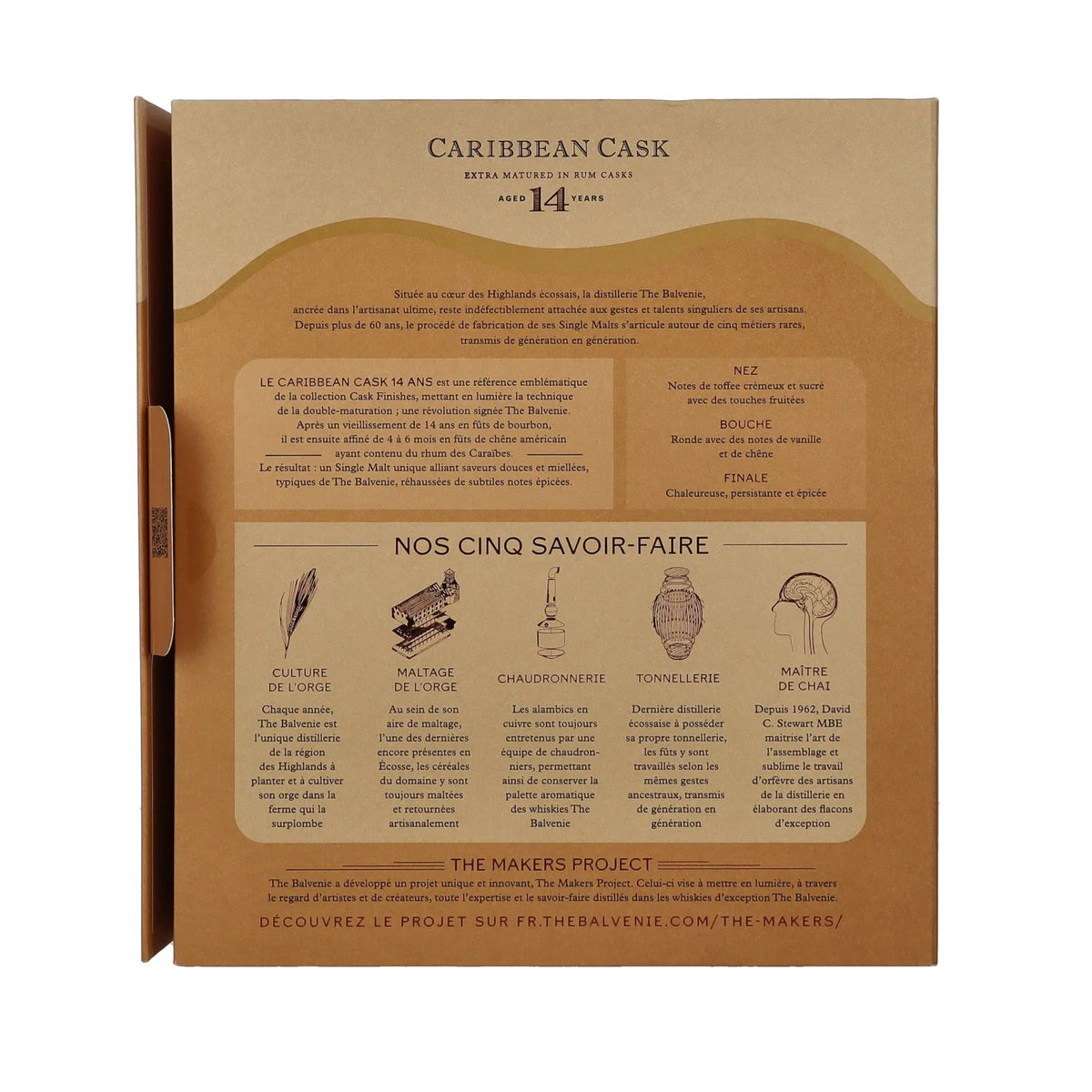 The Balvenie 14 Years Old Caribbean Cask Finish 43% Vol. 0.7l in gift box with 2 glasses