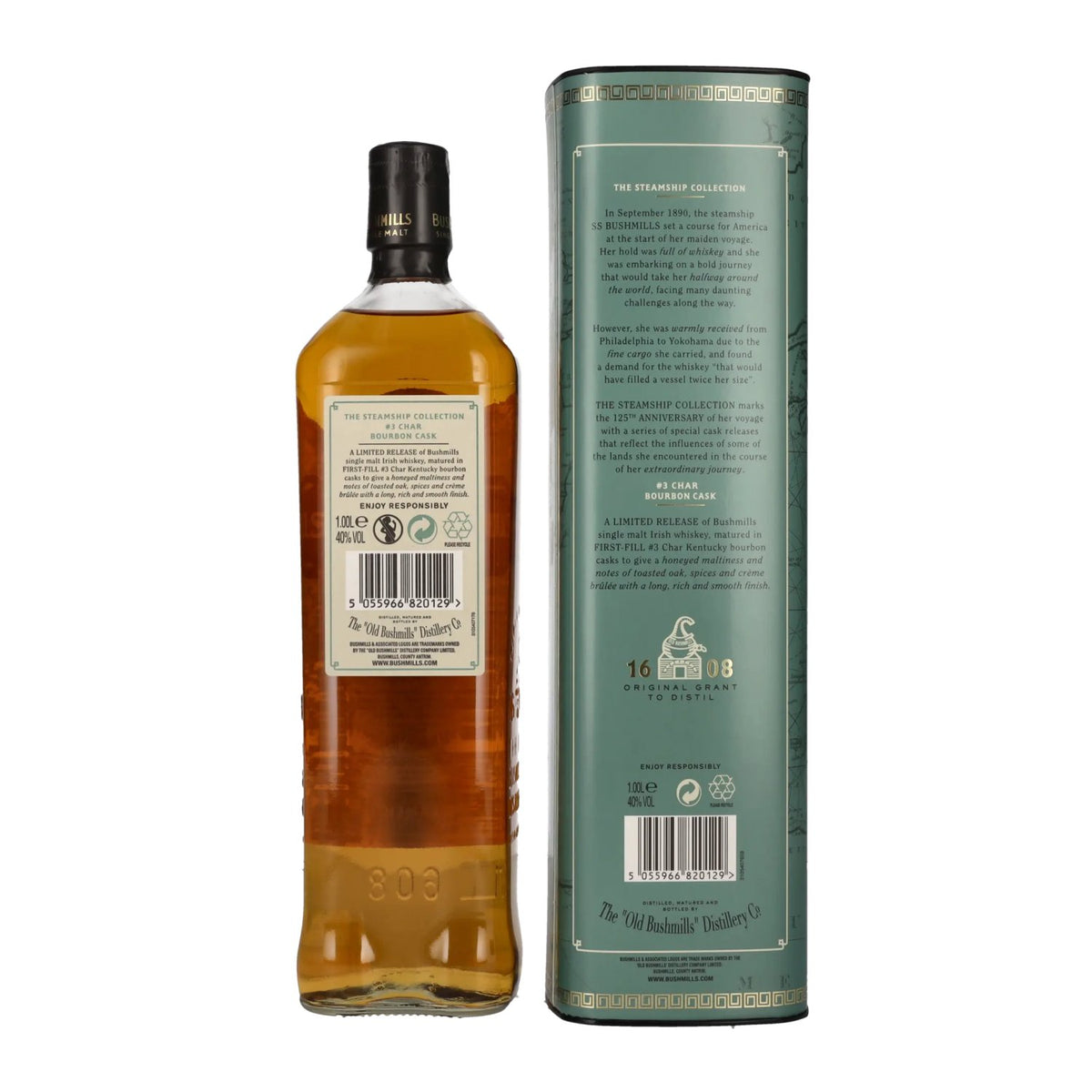 Bushmills CHAR BOURBON CASK Reserve The Steamship Collection 40% Vol. 1l in Geschenkbox