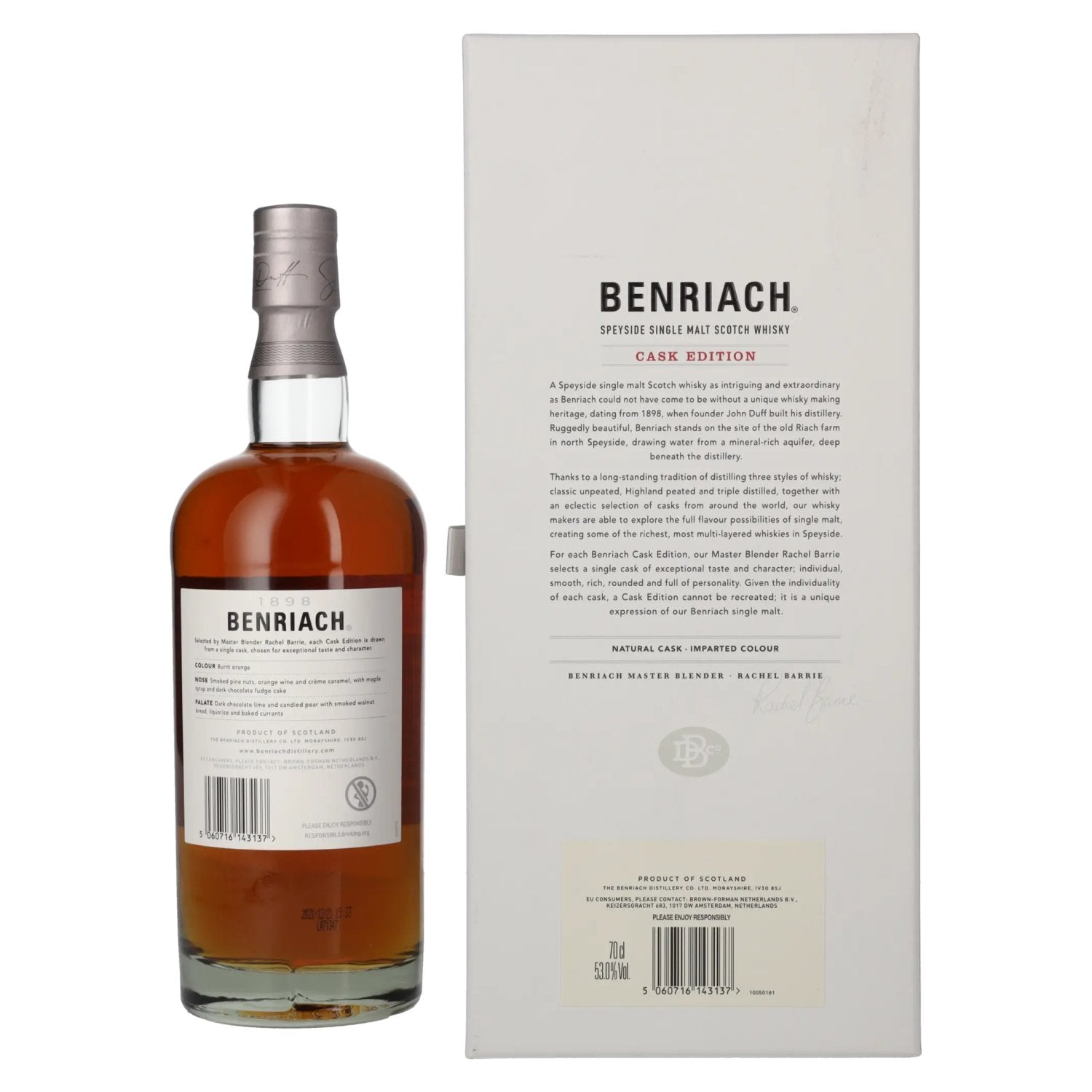 Benriach 27 Years Old Smoky CASK EDITION Oloroso Sherry Vintage 1994 53% Vol. 0.7l in Gift Box