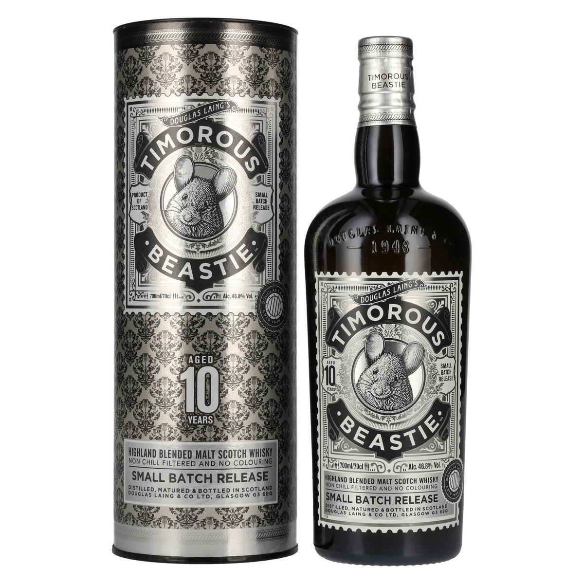 Douglas Laing TIMOROUS BEASTIE 10 Years Old Small Batch Release 46.8% Vol. 0.7l in Gift Box