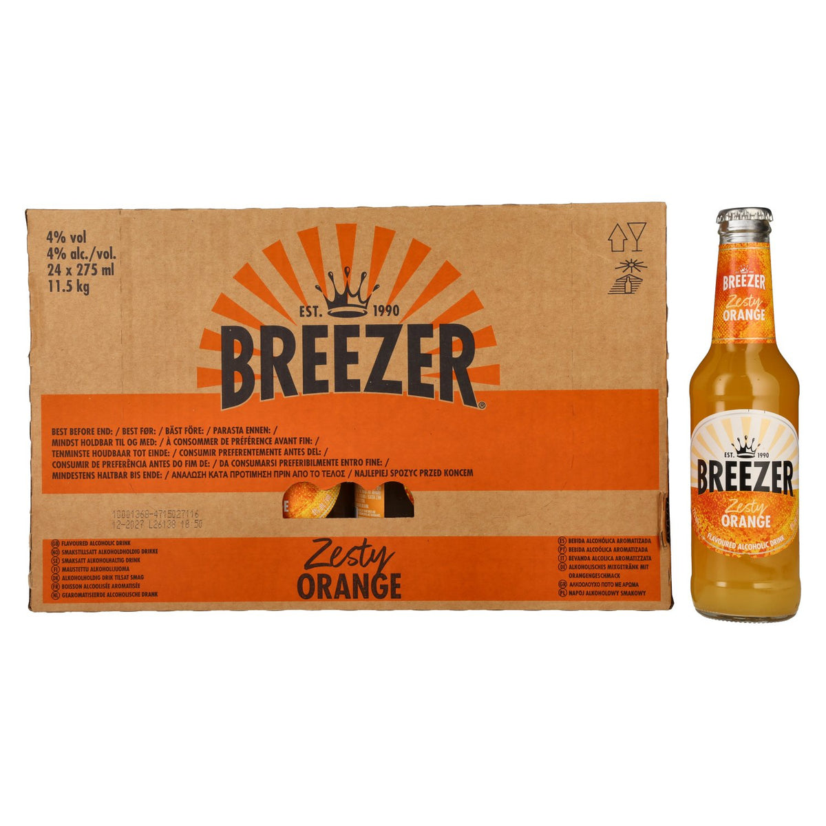 Bacardi Breezer Zesty Orange 4% Vol. 24x0,275l