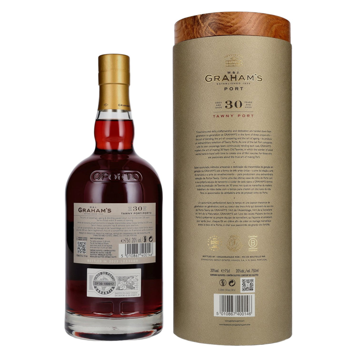 W. & J. Graham's Tawny Port 30 Years Old 20% Vol. 0.75l in gift box