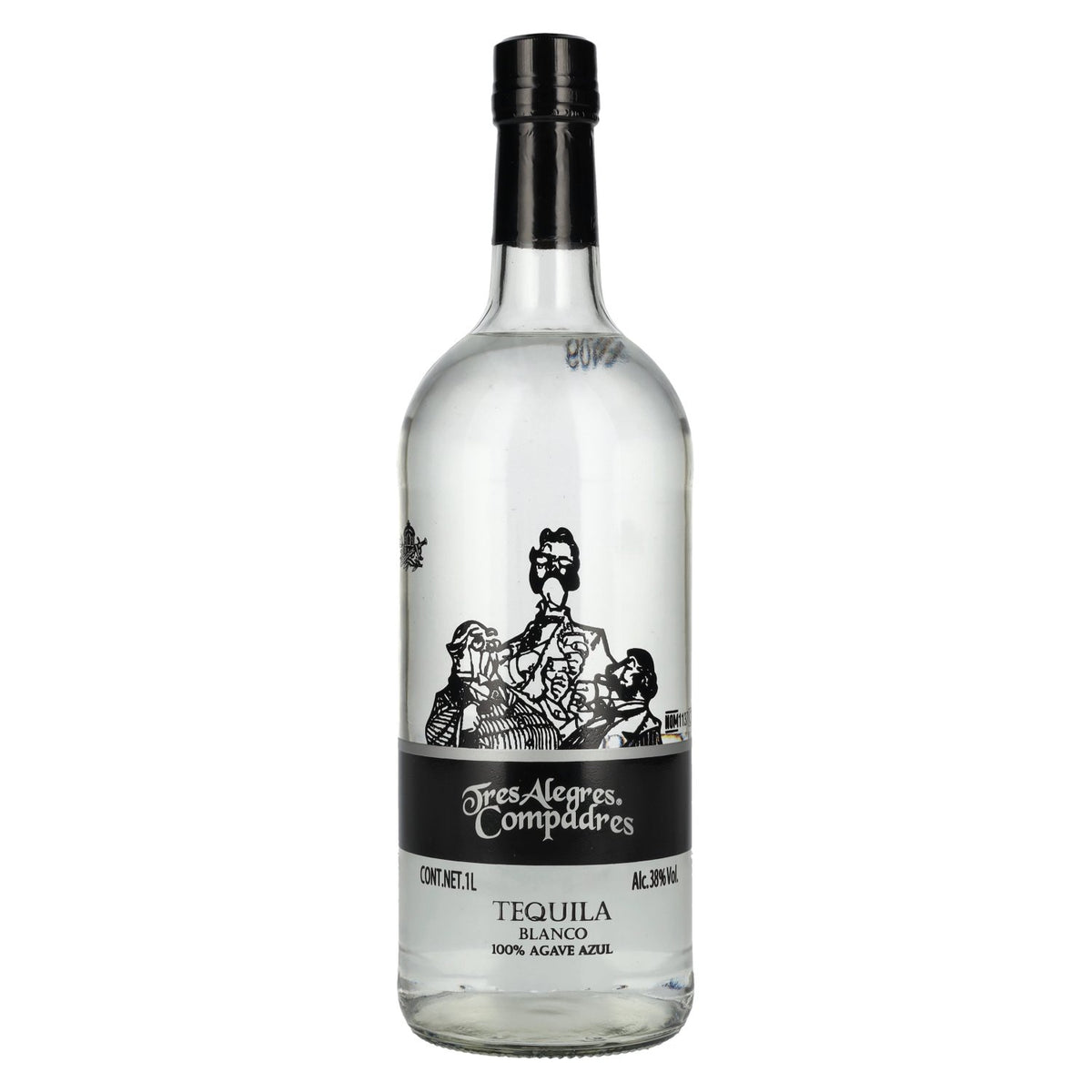 La Cofradia Tres Alegres Compadres Tequila Blanco 100% Agave 38% Vol. 1l