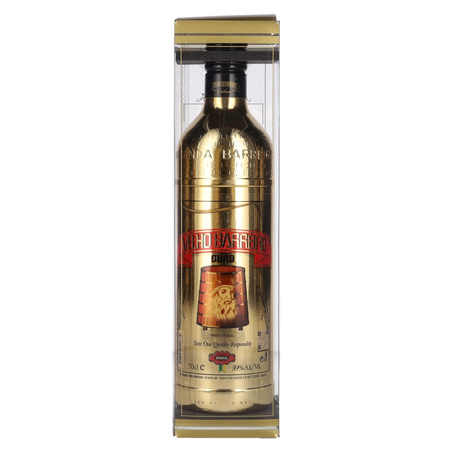 Velho Barreiro OURO Cachaça 39% Vol. 0,7l in Geschenkbox