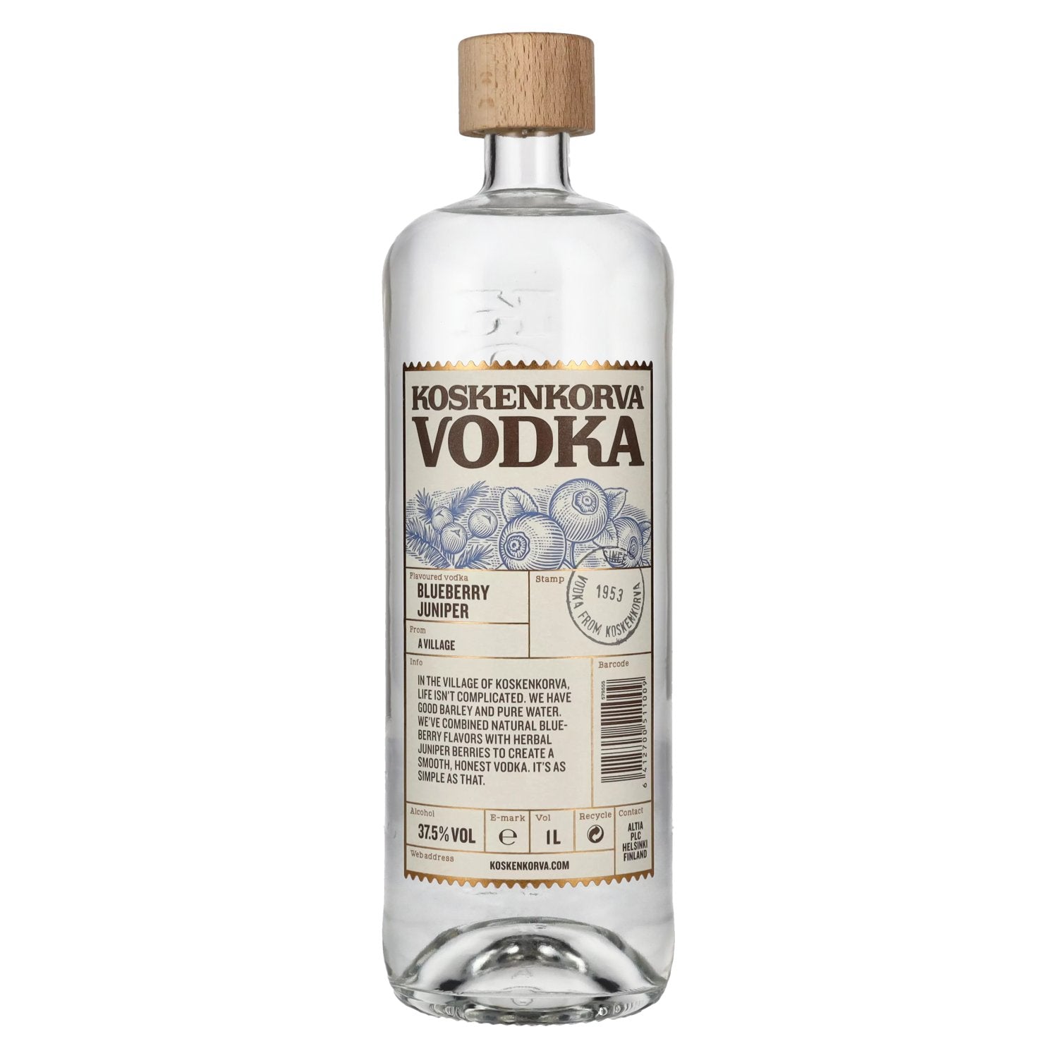 Koskenkorva Vodka BLUEBERRY JUNIPER Flavoured 37.5% Vol. 1l