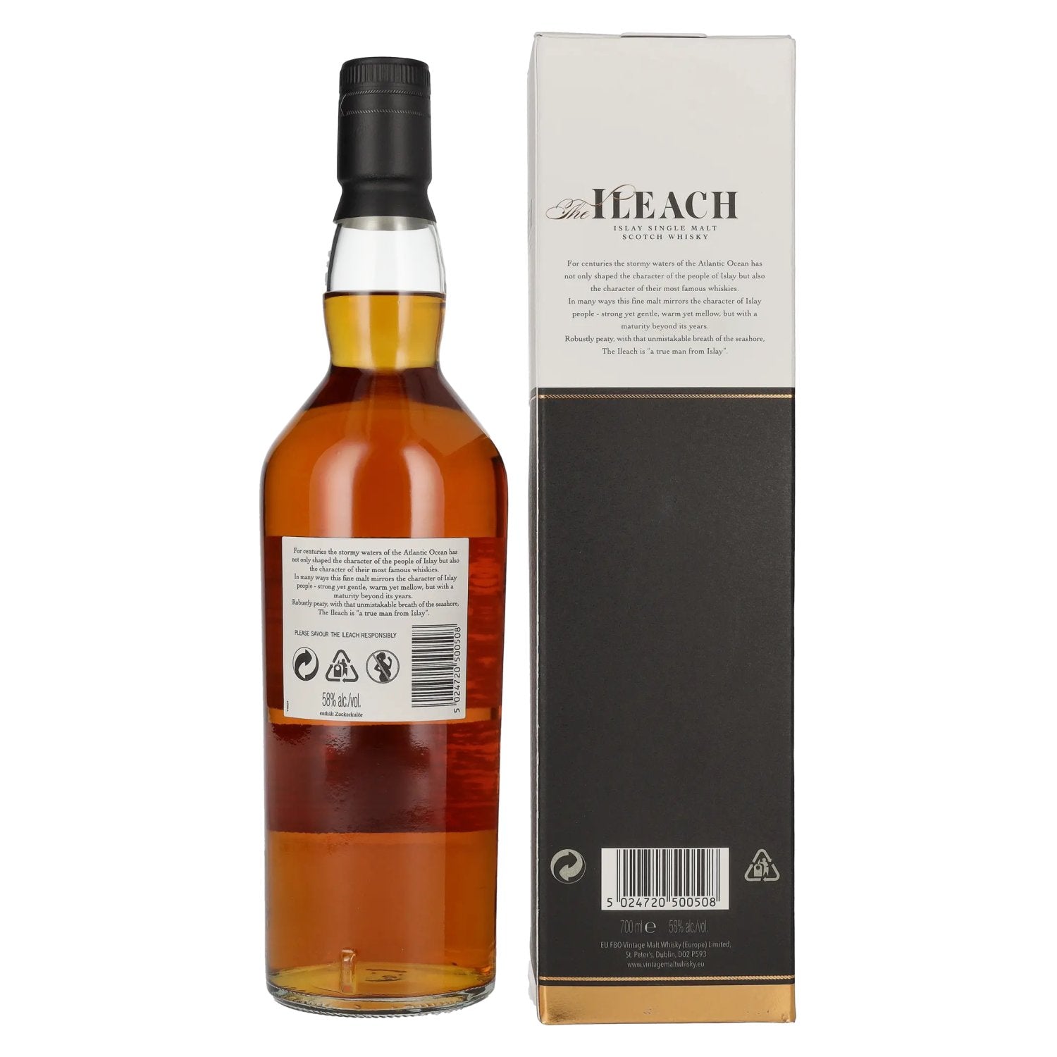 Ileach PEATED ISLAY Single Malt CASK STRENGTH 58% Vol. 0.7l in gift box