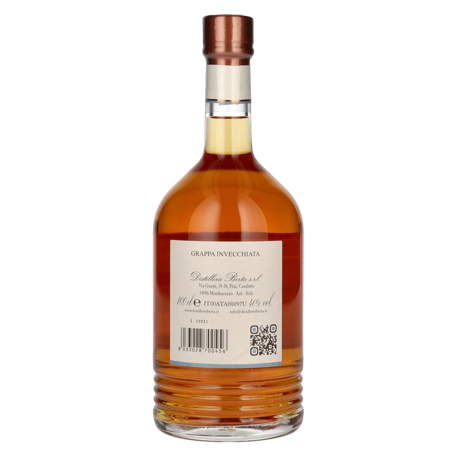 Berta Grappa Villa Prato Aged Grappa 40% Vol. 1l
