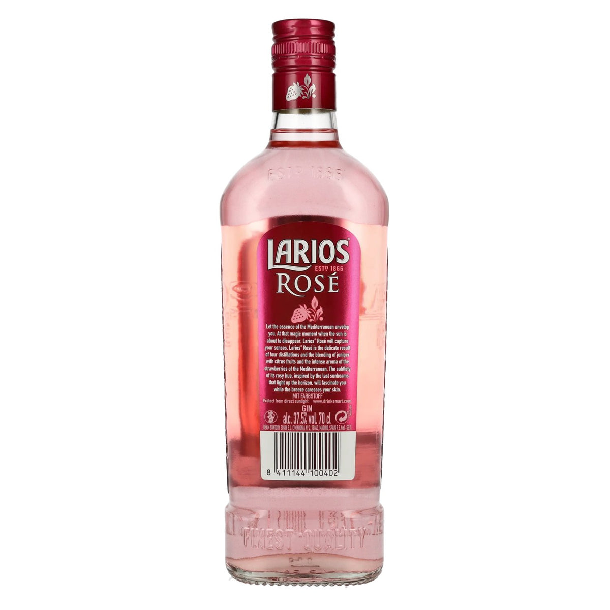 Larios ROSÉ Premium Gin Mediterránea 37.5% ABV 0.7l