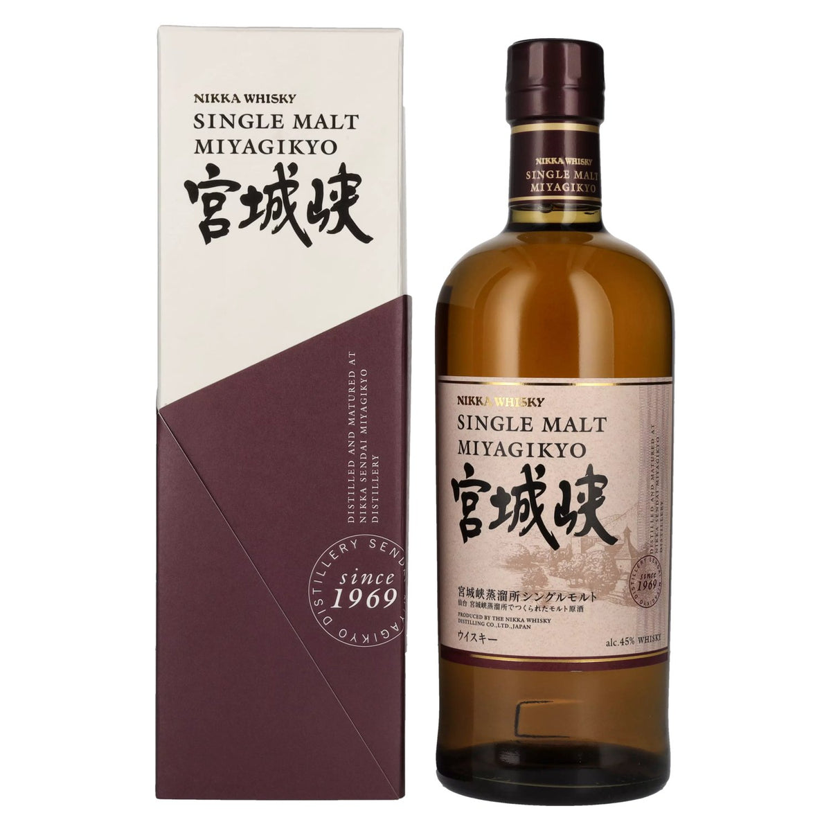 Nikka Miyagikyo Single Malt Whisky 45% Vol. 0.7L in gift box