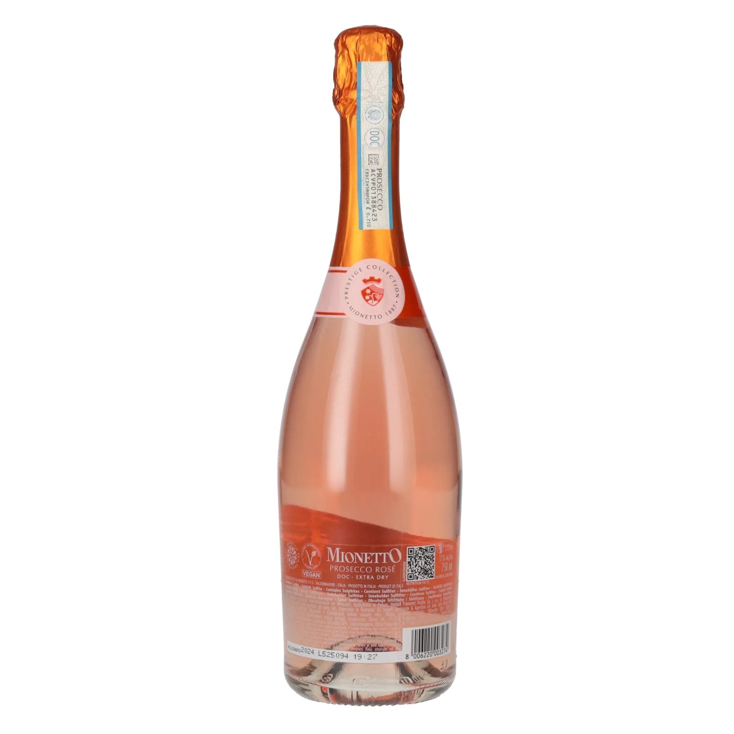 Mionetto Prosecco Rosé Extra Dry Millesimato DOC 2024 11% Vol. 0,75l