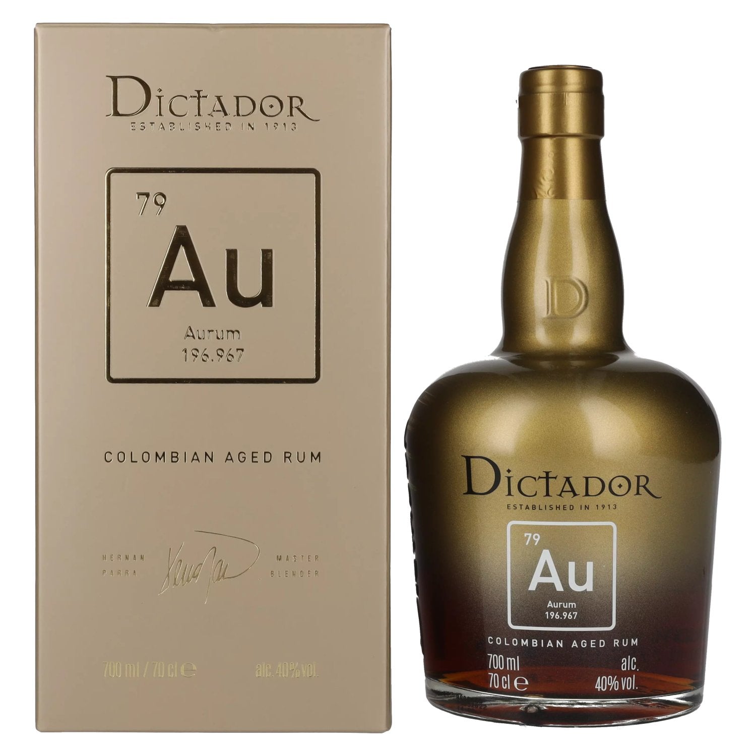 Dictador AURUM Colombian Aged Rum 40% Vol. 0.7L in Gift Box