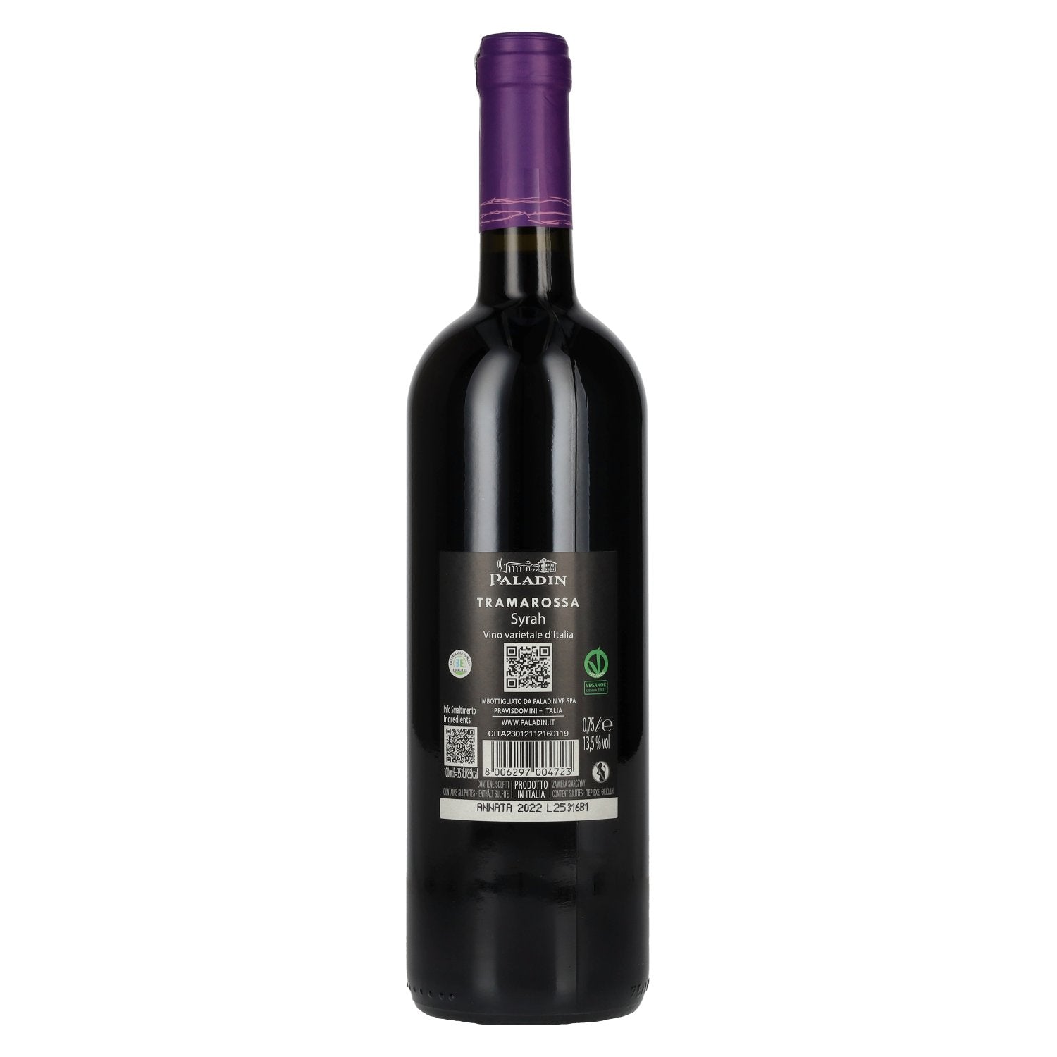 Paladin Tramarossa Syrah IGP 2022 13.5% Vol. 0.75l