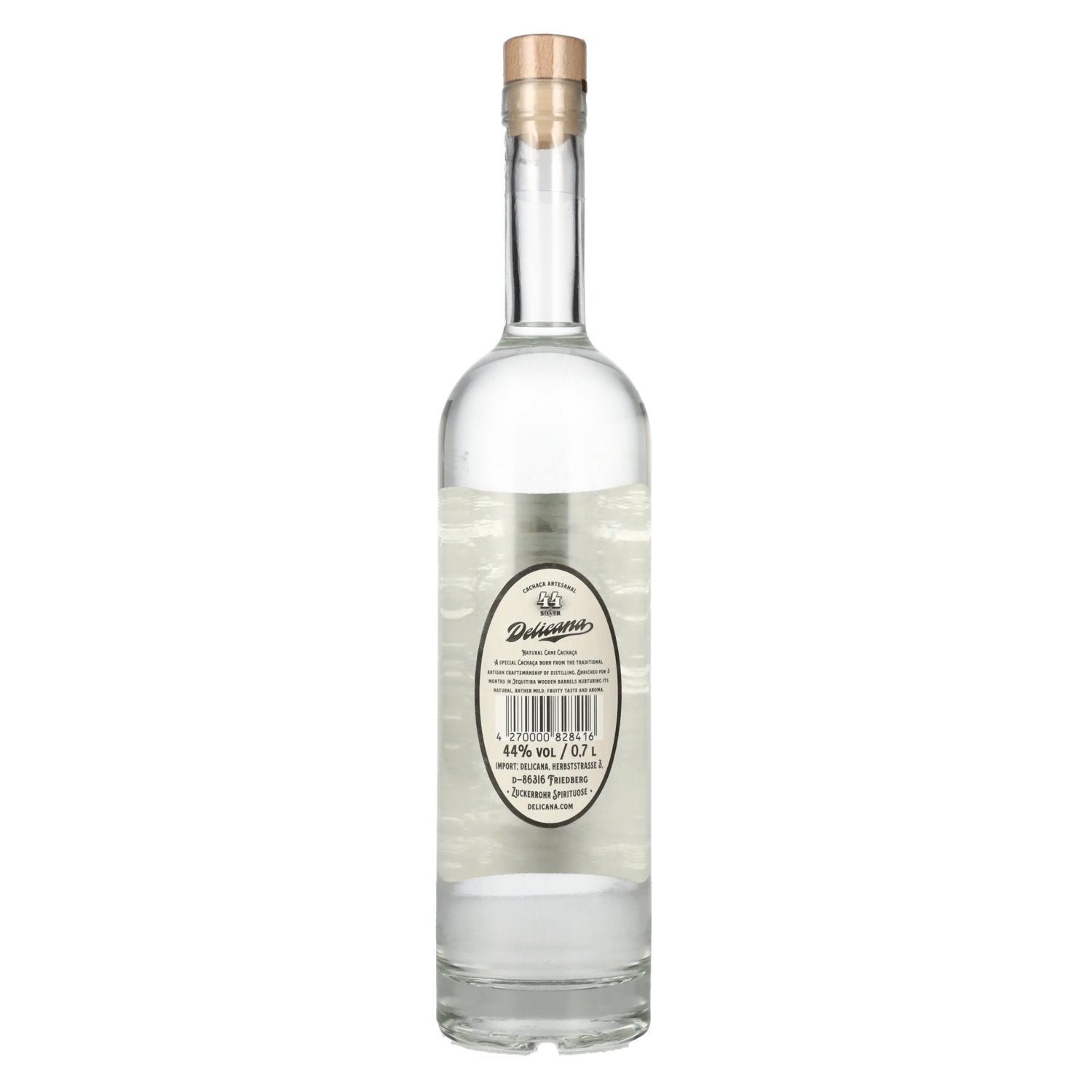Delicana 44 SILVER Cachaça Artesanal 44% Vol. 0.7l