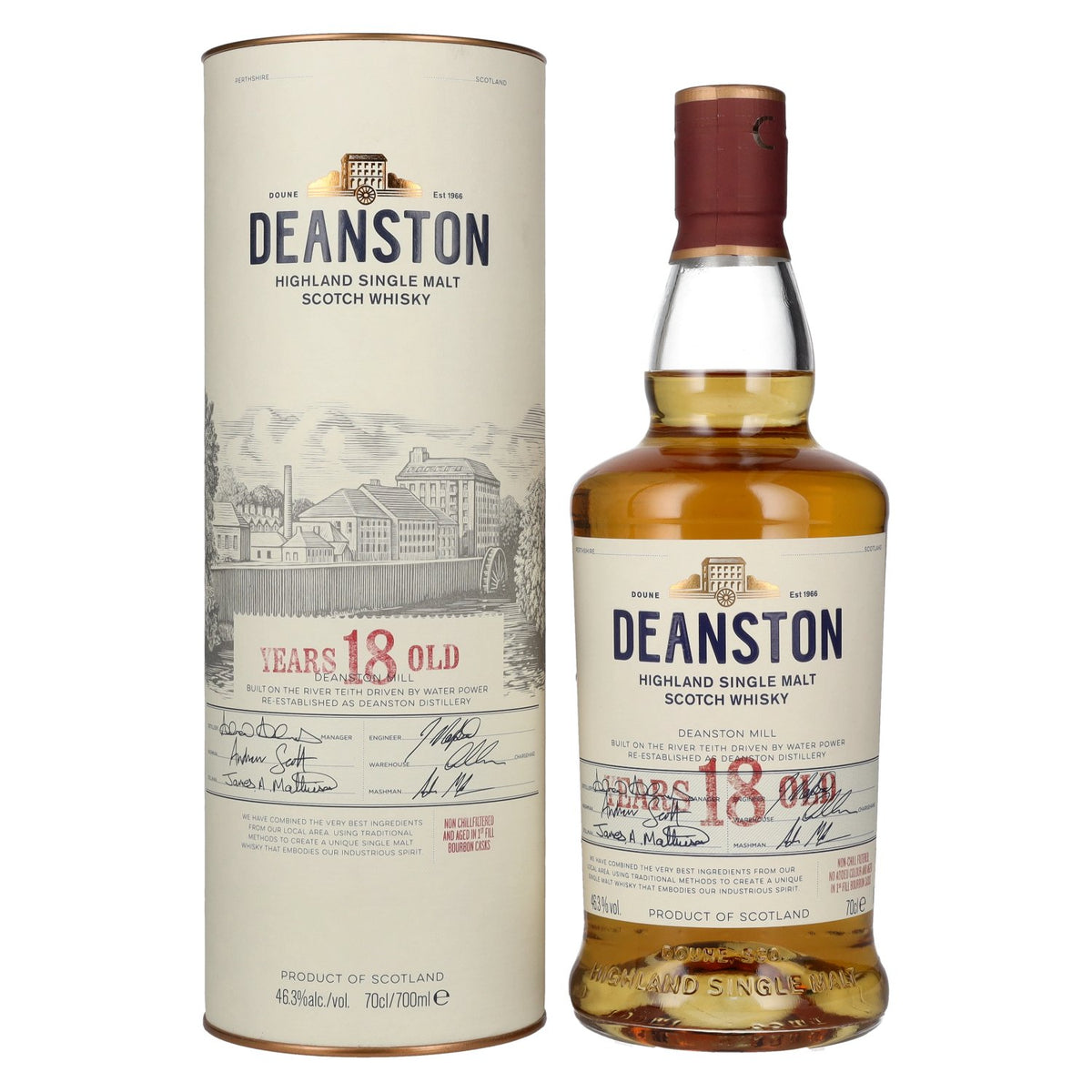 Deanston 18 Years Old Highland Single Malt 46.3% Vol. 0.7L in gift box