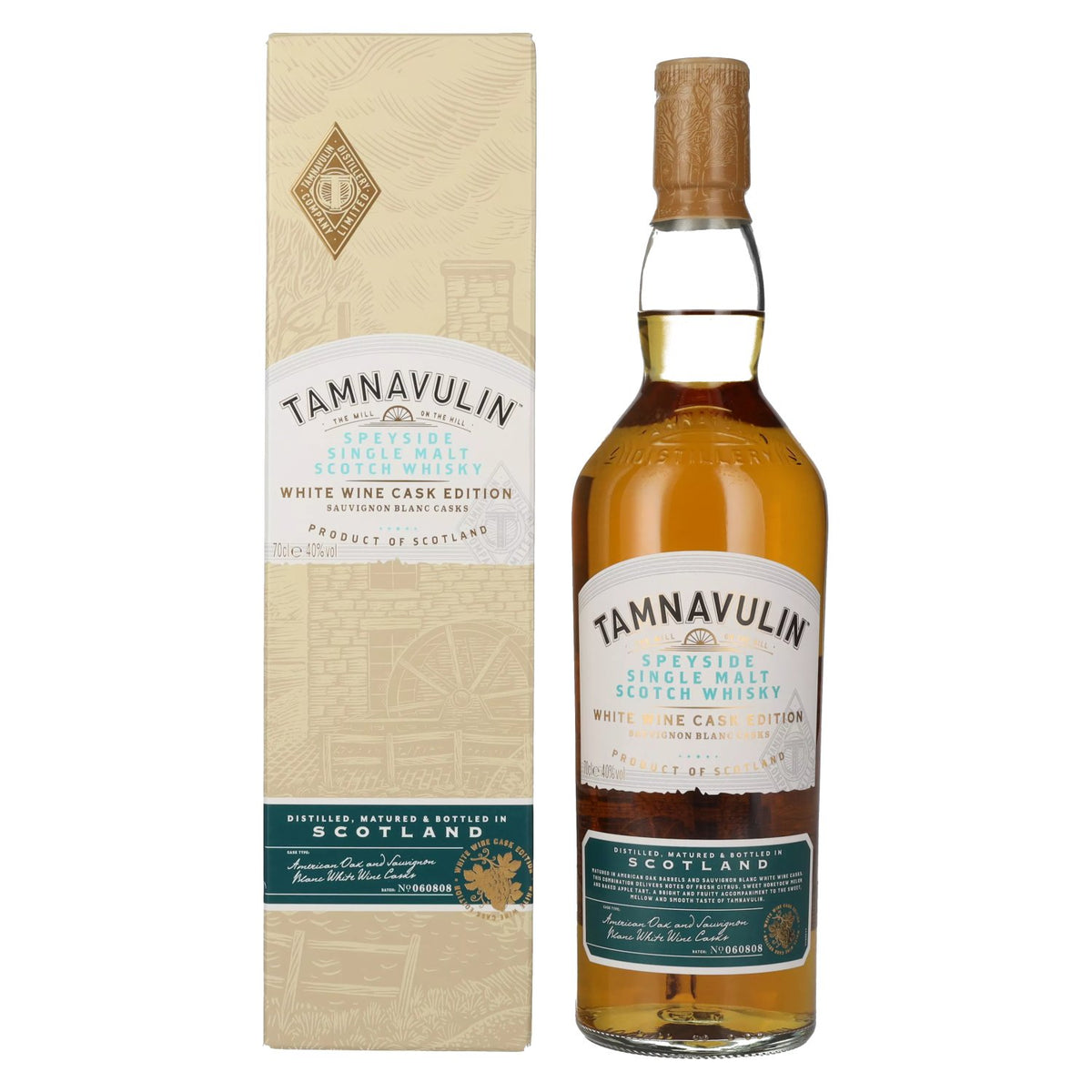 Tamnavulin WHITE WINE SAUVIGNON BLANC CASK Speyside Single Malt Scotch Whisky 40% Vol. 0,7l in Geschenkbox