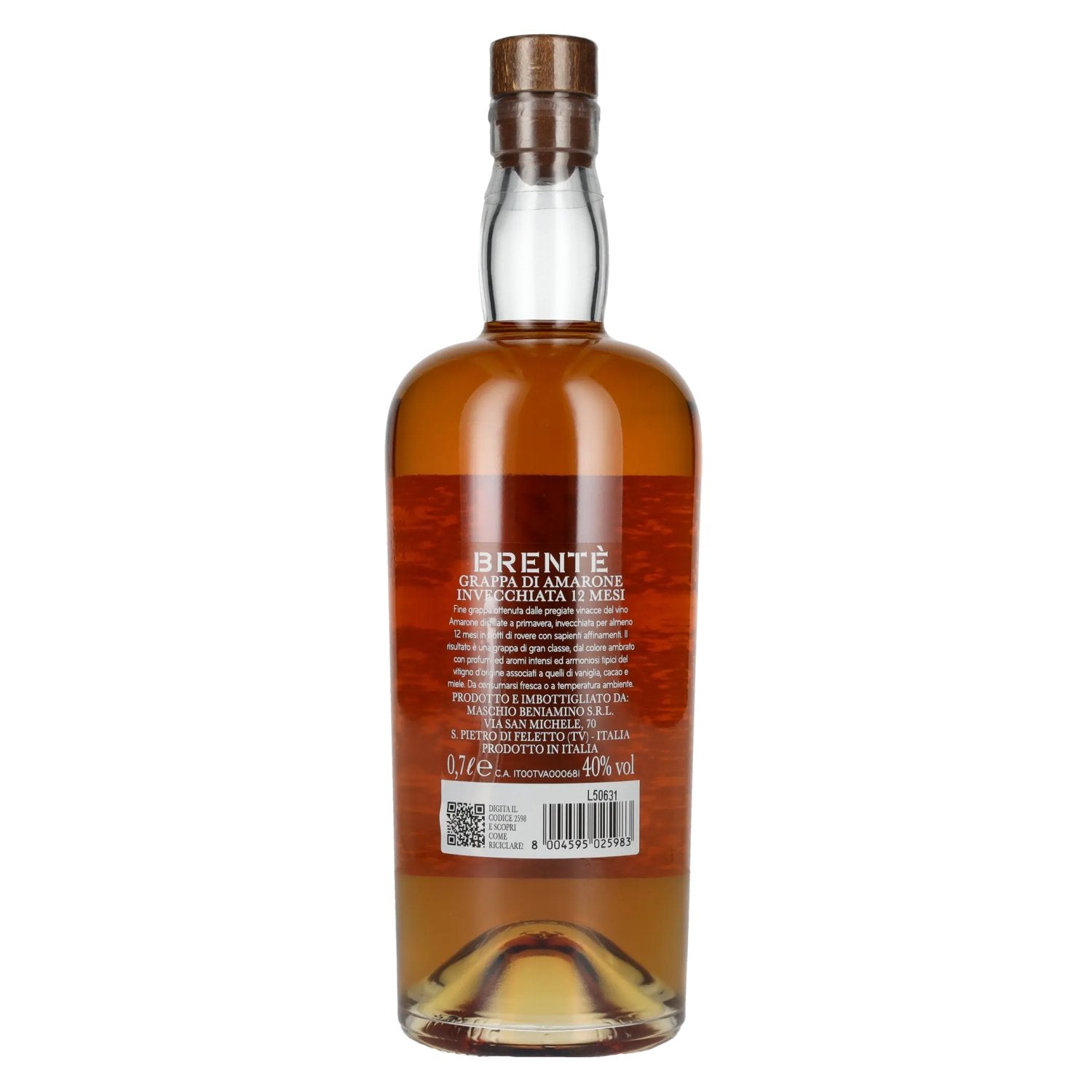 Maschio Beniamino AMARONE Invecchiata 12 Mesi Grappa 40% Vol. 0,7l
