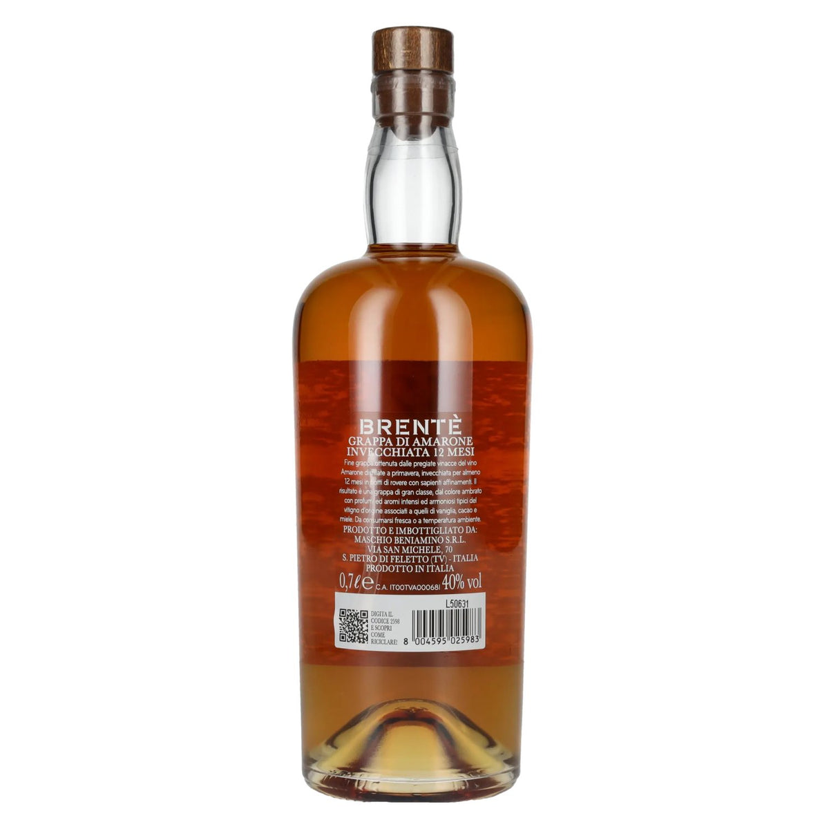 Maschio Beniamino AMARONE Aged 12 Months Grappa 40% Vol. 0.7l