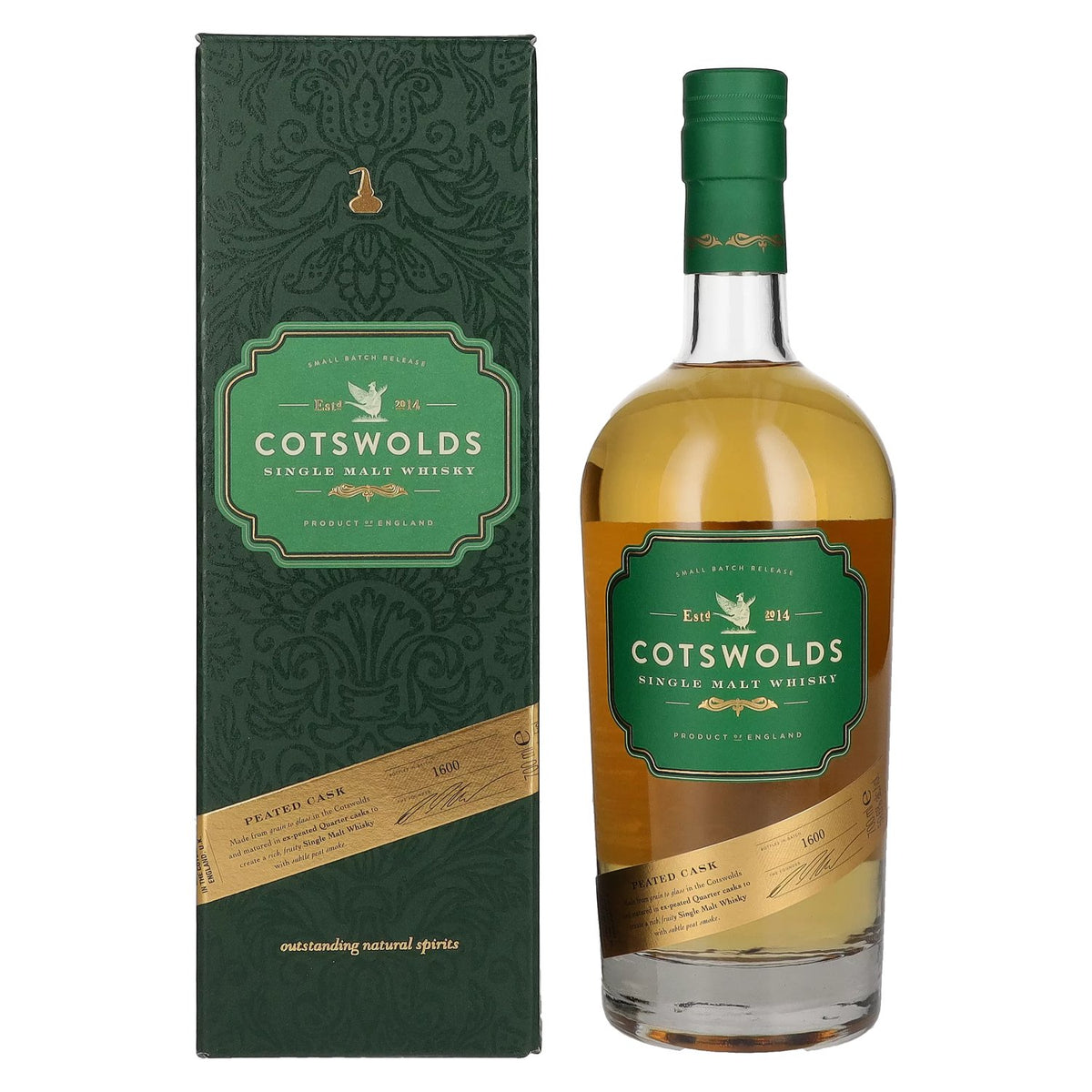 Cotswolds PEATED CASK Single Malt Whisky 59.6% Vol. 0.7l in Gift Box