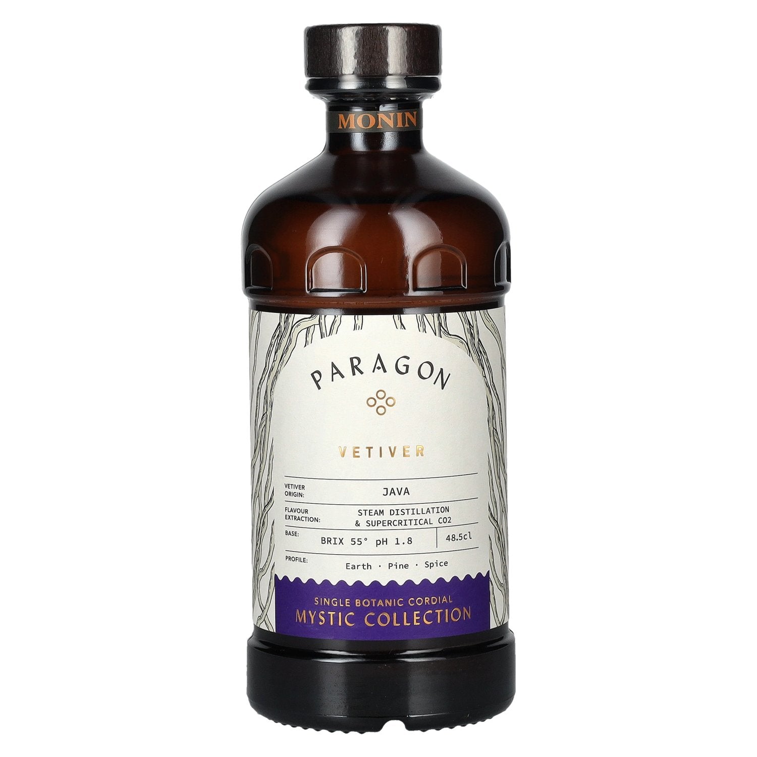 Monin Paragon VETIVER Single Botanic Cordial Mystic Collection 0.485l