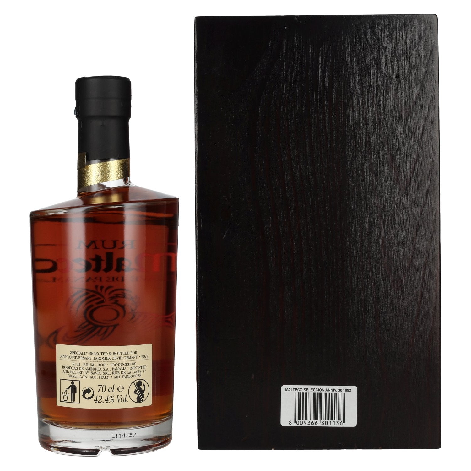 Ron Malteco 30 Años SELECCIÓN Edición Limitada Aniversario 1992 42,4% Vol. 0,7l in Holzkiste