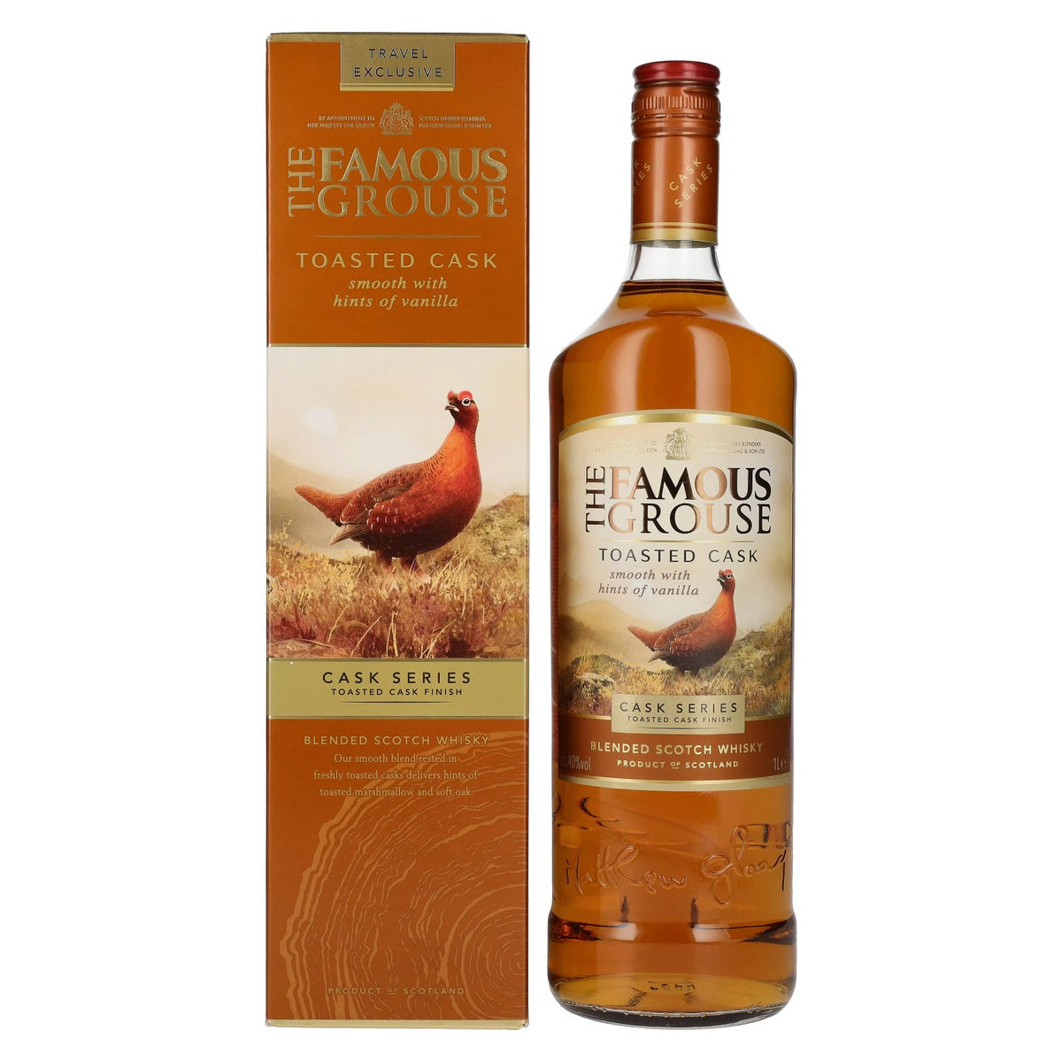 The Famous Grouse TOASTED CASK FINISH 40% Vol. 1L in Gift Box
