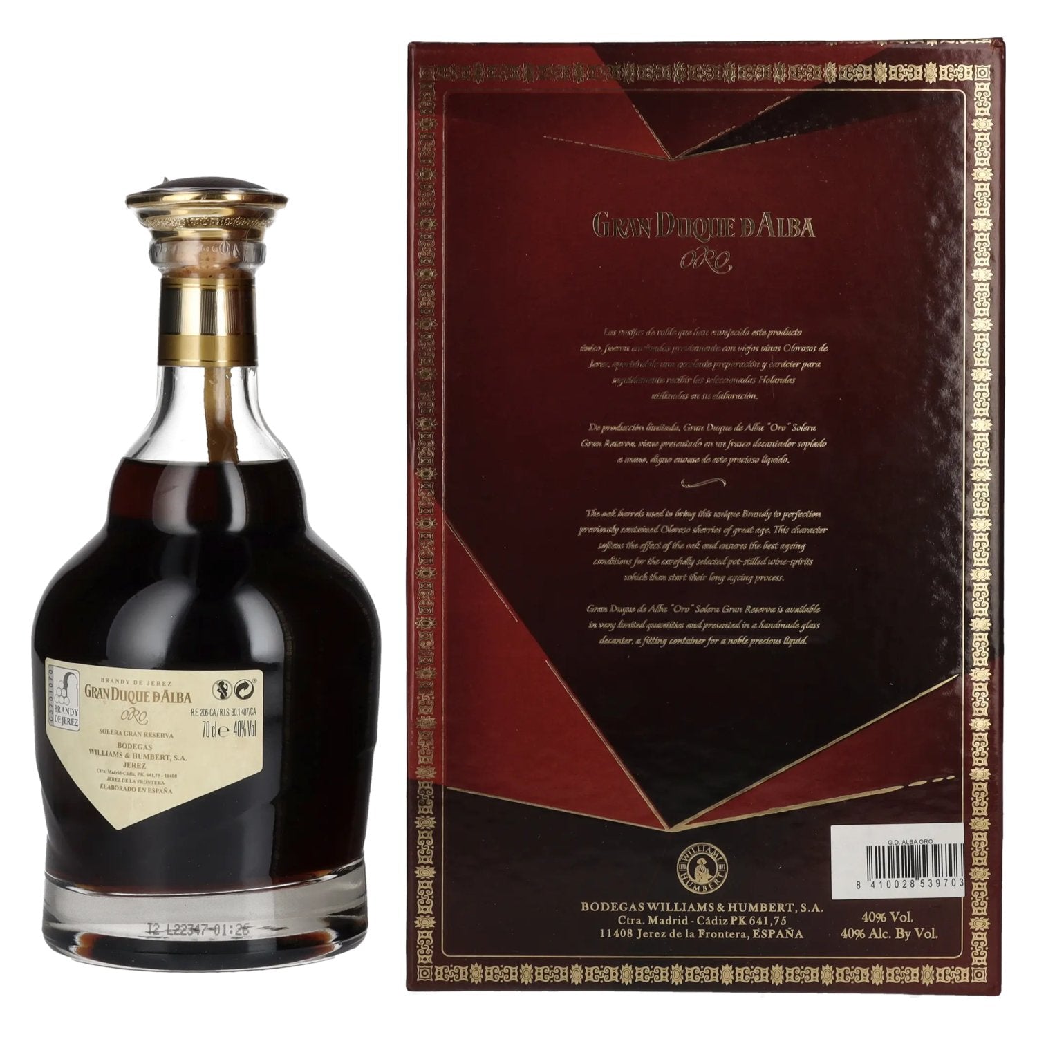 Gran Duque d'Alba ORO Solera Gran Reserva 40% Vol. 0.7l in Gift Box